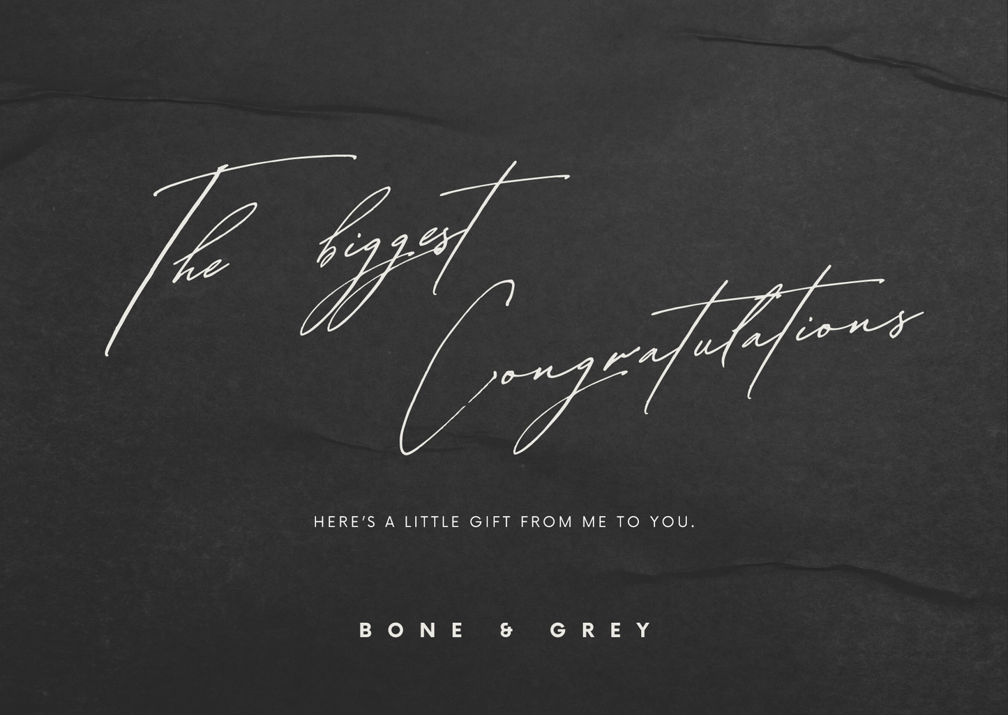 Bone and Grey Bridal Gift Card