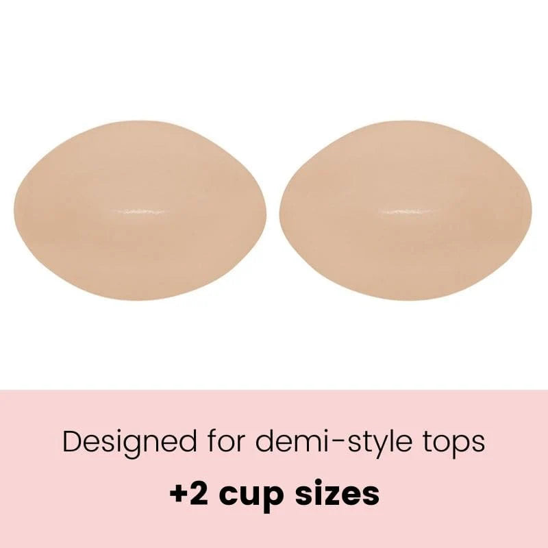 BOOMBA Demi Boost Inserts | Bone & Grey Bridal | Wedding Bra Accessories Padded Adhesive Inserts for Bridal Gowns Wedding Dresses Canada USA Singapore Australia UK