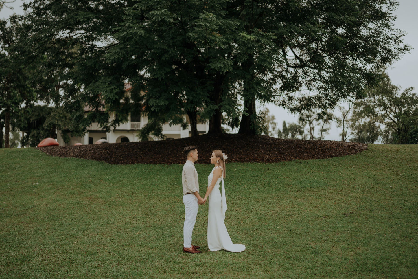 Anna Halter Crepe Column Wedding Dress with Long Drapes | Bone and Grey Bridal | Affordable minimal wedding dresses online Canada USA Singapore
