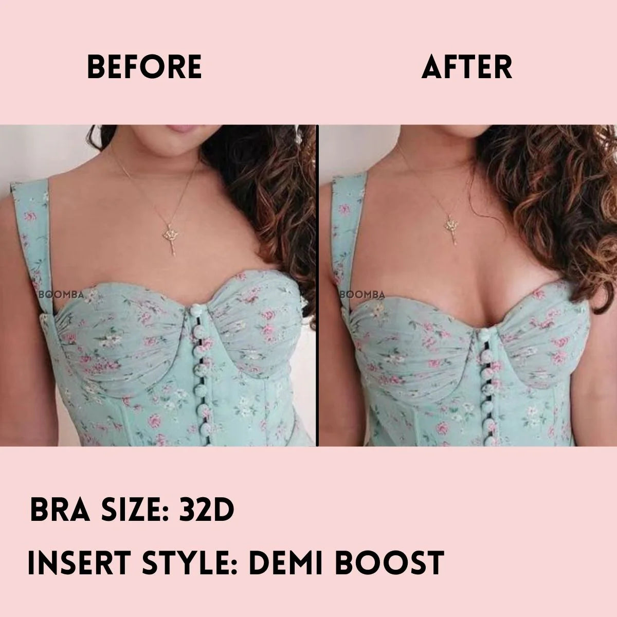 BOOMBA Demi Boost Inserts | Bone & Grey Bridal | Wedding Bra Accessories Padded Adhesive Inserts for Bridal Gowns Wedding Dresses Canada USA Singapore Australia UK