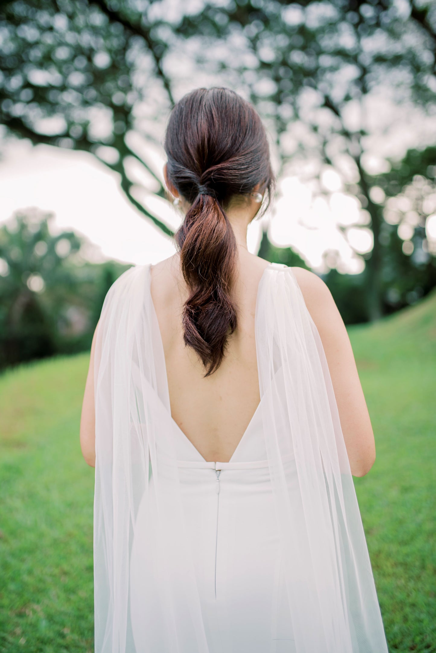 Faith Tulle Veil Wings