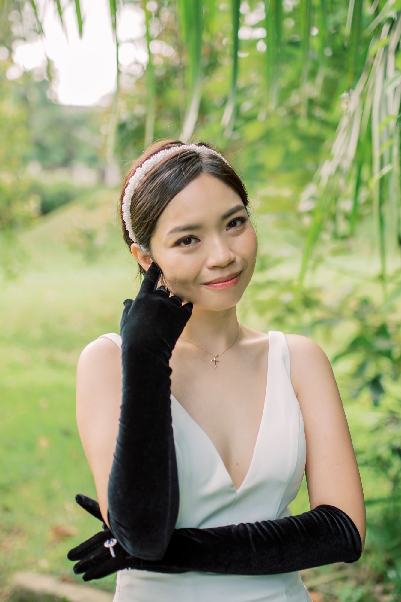 Blair Beaded Headband | Bone & Grey Bridal Accessories