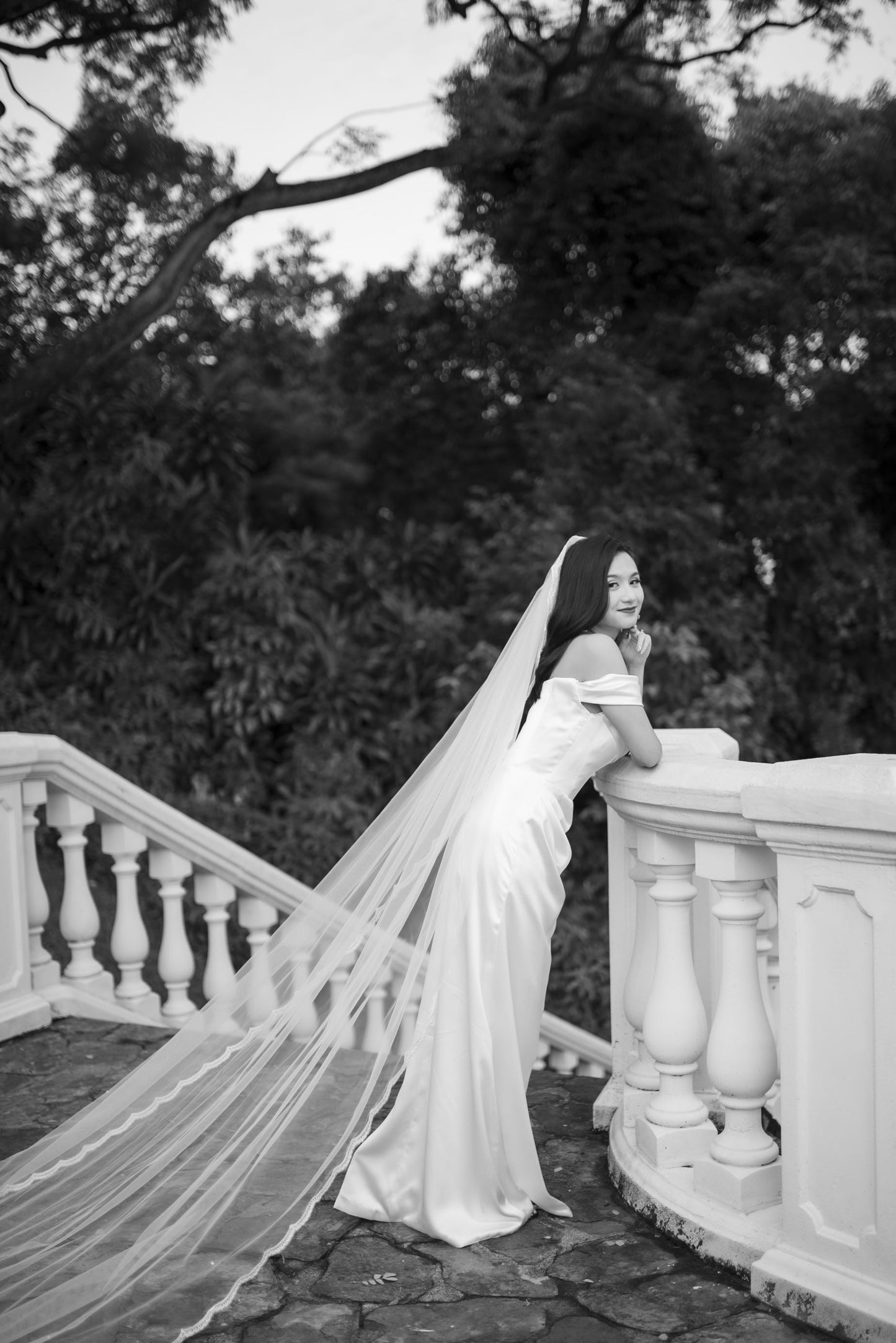 Charlotte Tulle Veil with Lace Trimmings | Bone & Grey Bridal Accessories