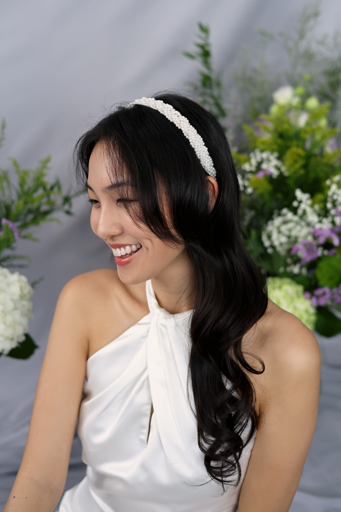 Blair Beaded Headband | Bone & Grey Bridal Accessories