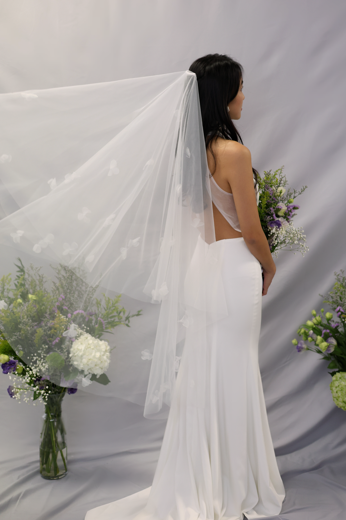 Isabelle Floral Veil | Bone & Grey Bridal Accessories