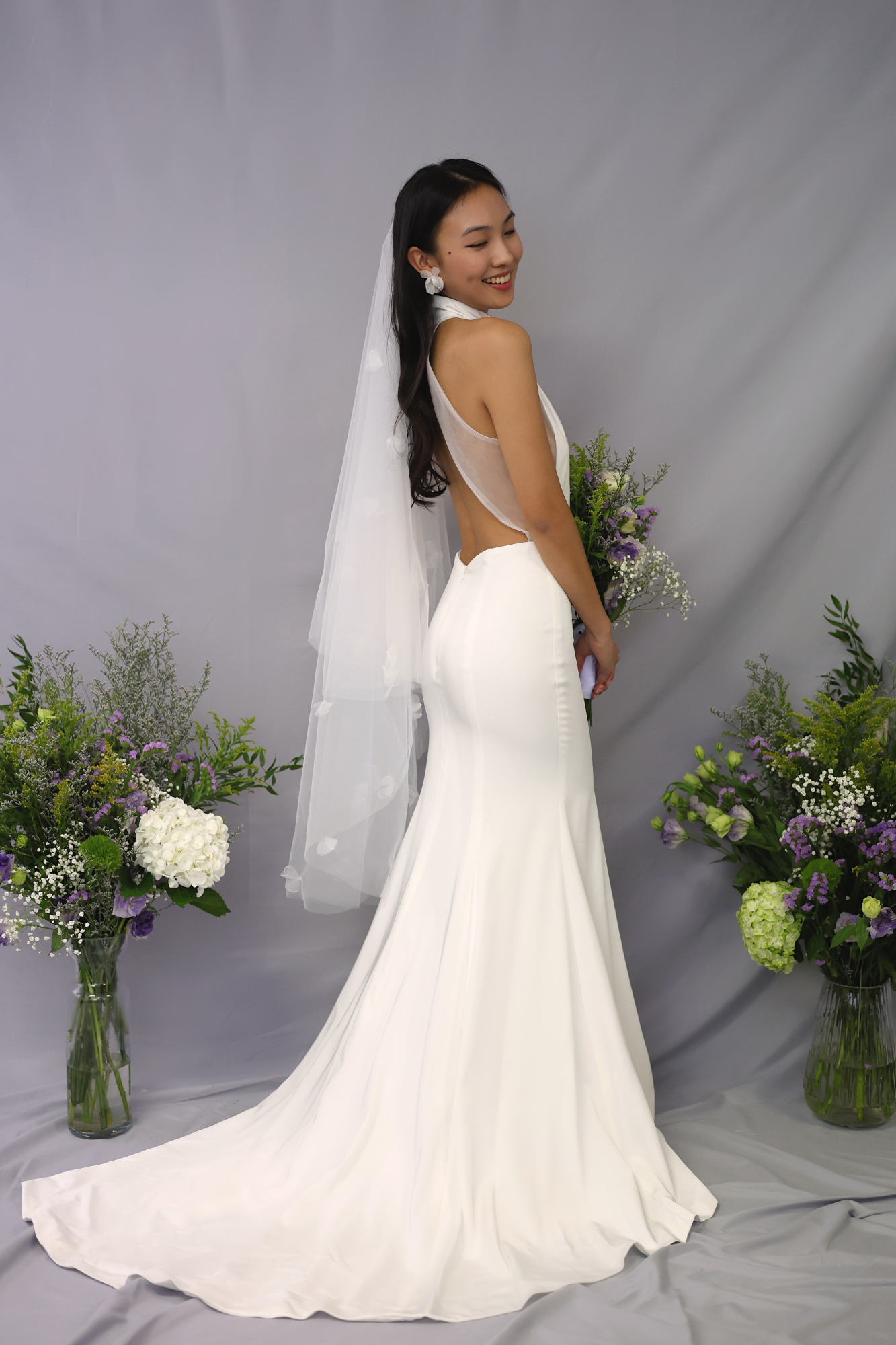 Isabelle Floral Veil | Bone & Grey Bridal Accessories