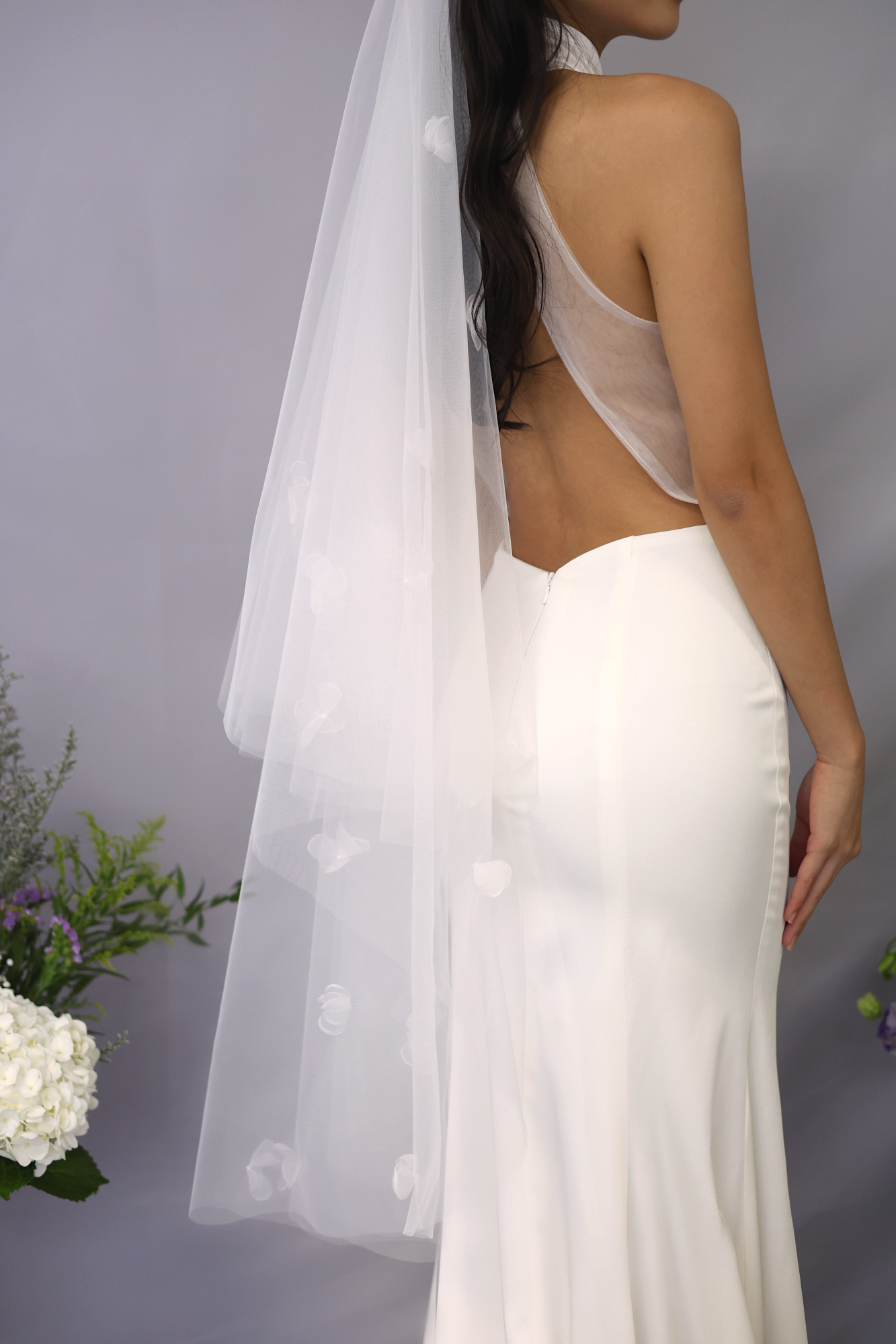 Isabelle Floral Veil | Bone & Grey Bridal Accessories