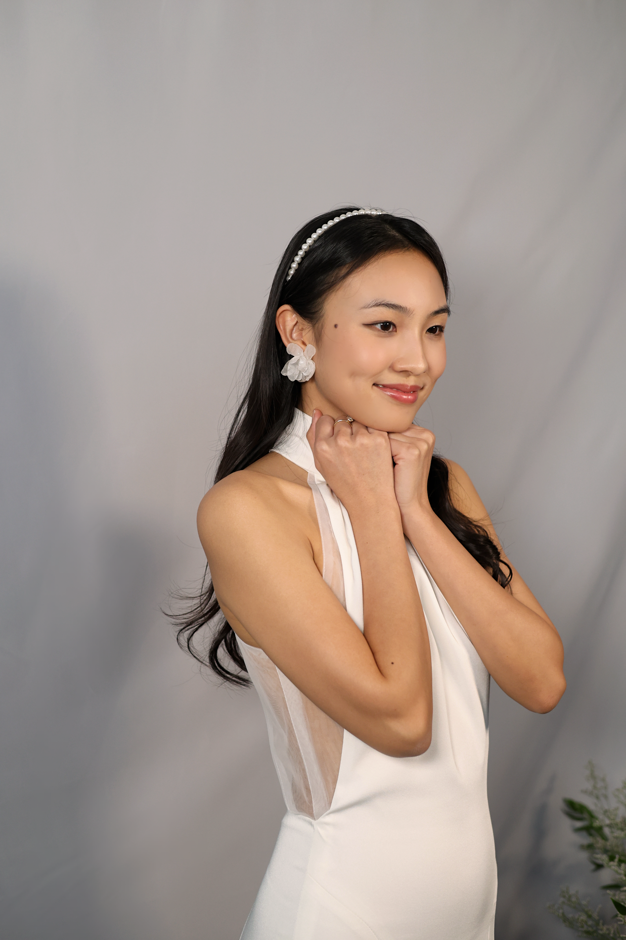 Cassie Pearl Headband | Bone & Grey Bridal Accessories