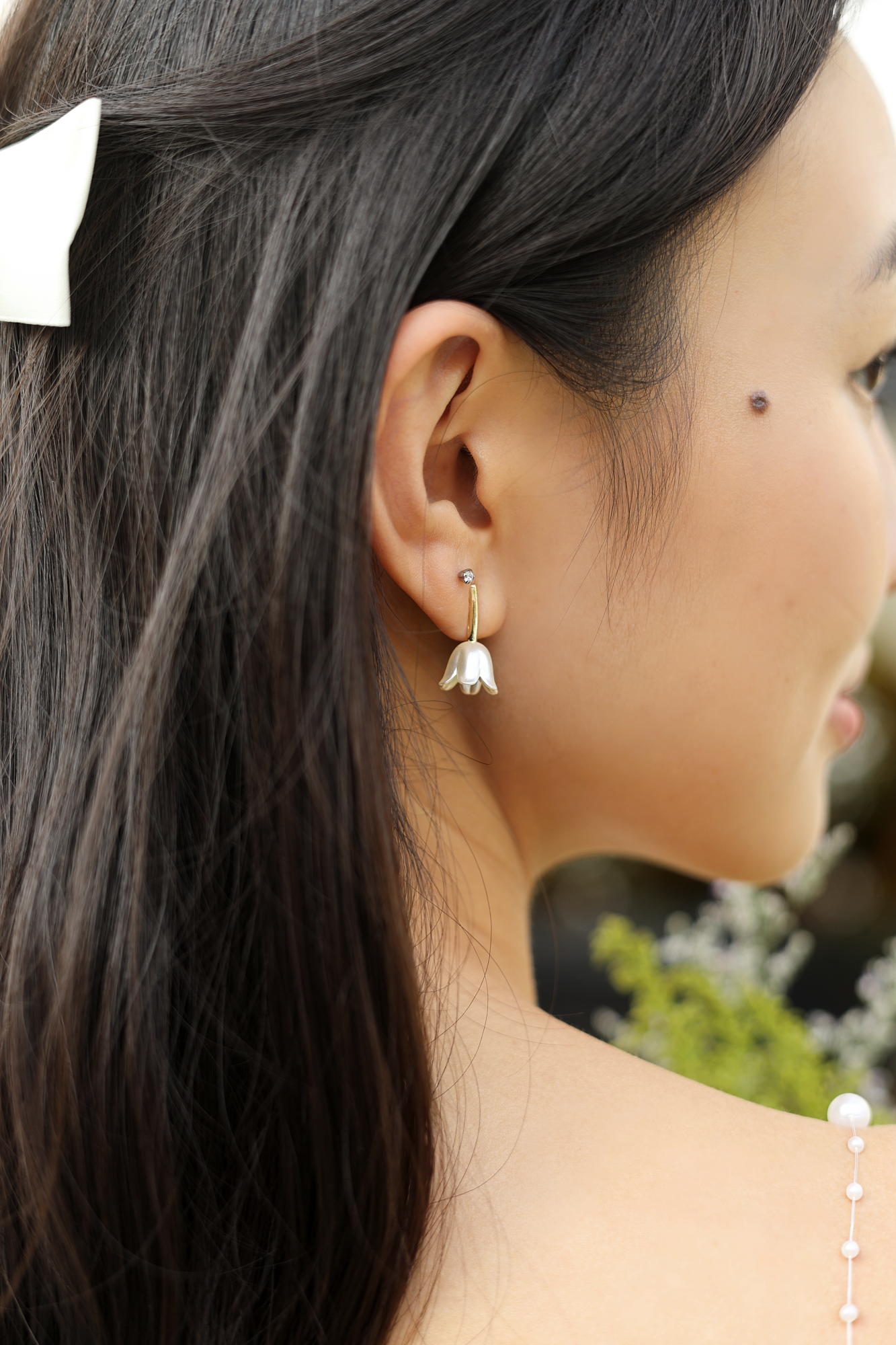 Daisy Floral Earrings | Bone and Grey Bridal Accessories