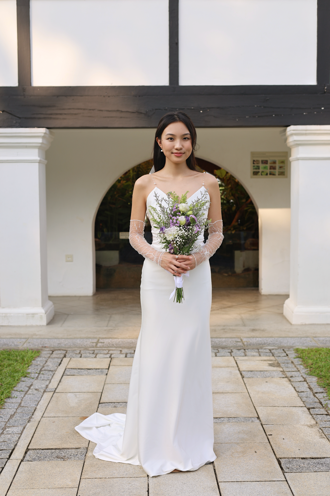 Sora Spaghetti Strap V Neck Crepe Column Wedding Dress | Bone and Grey Bridal | Affordable minimal wedding dresses online Canada Singapore USA
