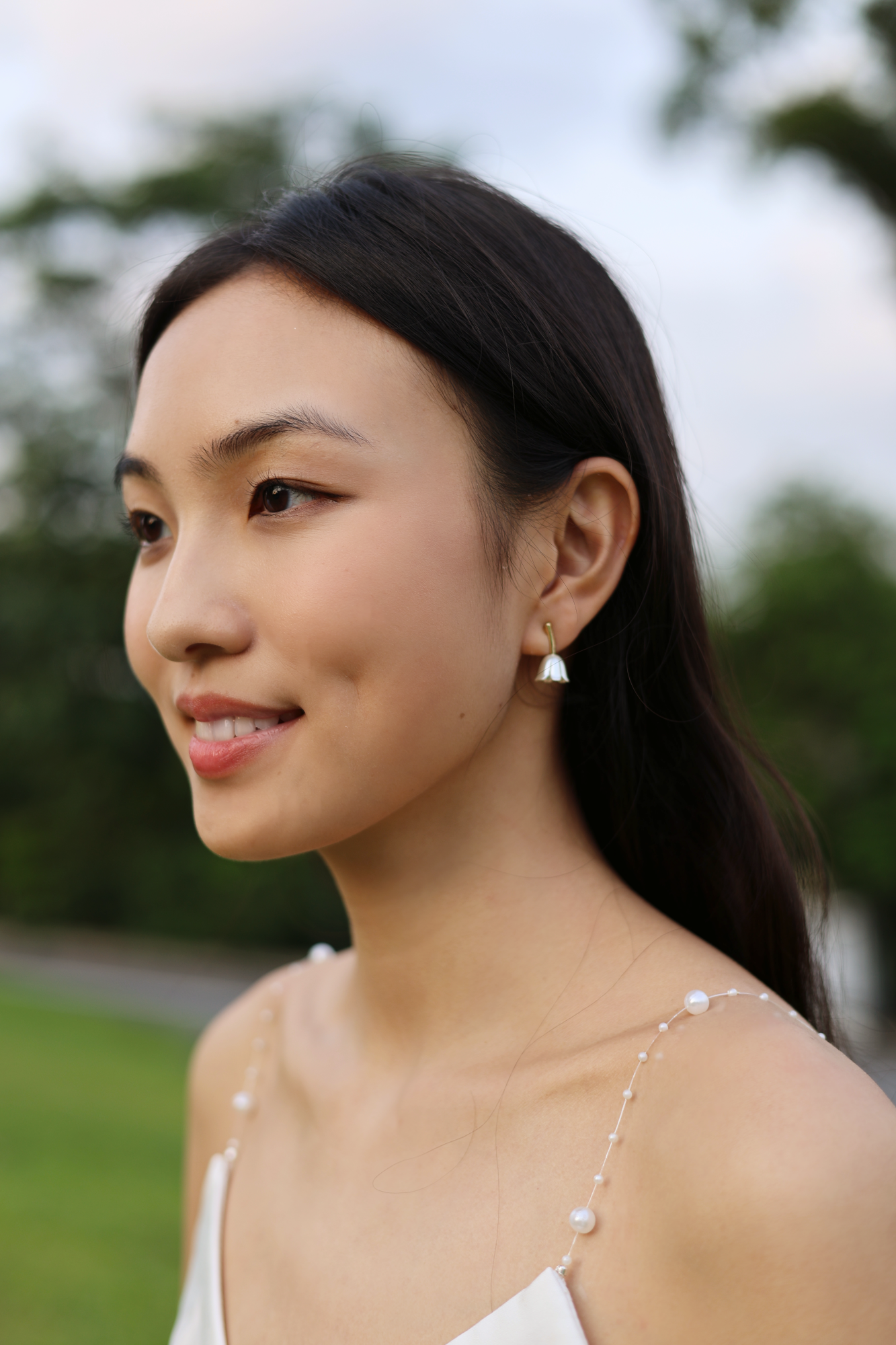 Daisy Floral Earrings | Bone and Grey Bridal Accessories