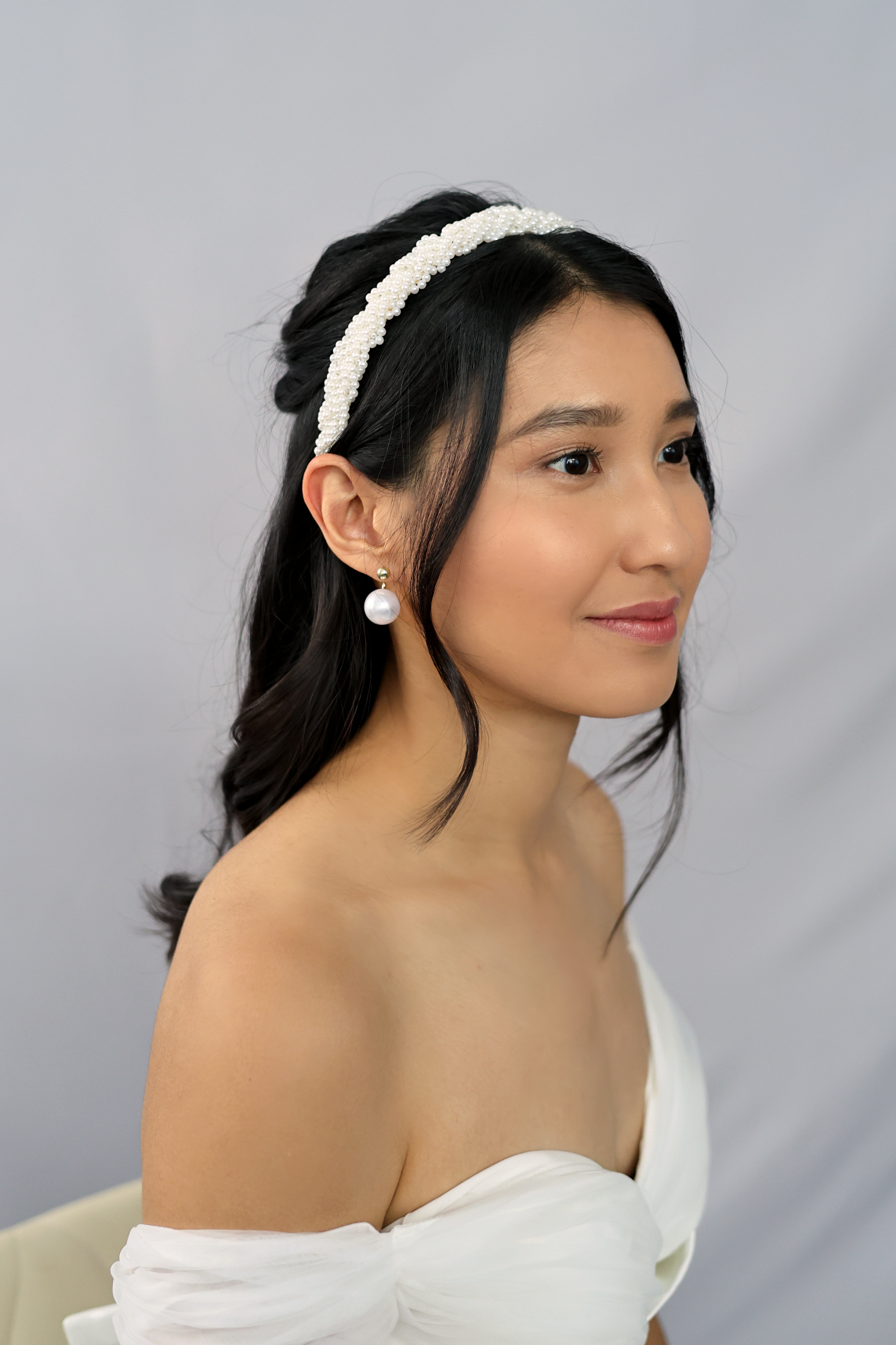 Blair Beaded Headband | Bone & Grey Bridal Accessories