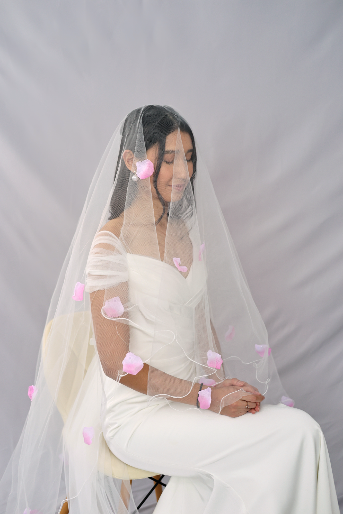 Maeve Floral Veil | Bone & Grey Bridal Accessories