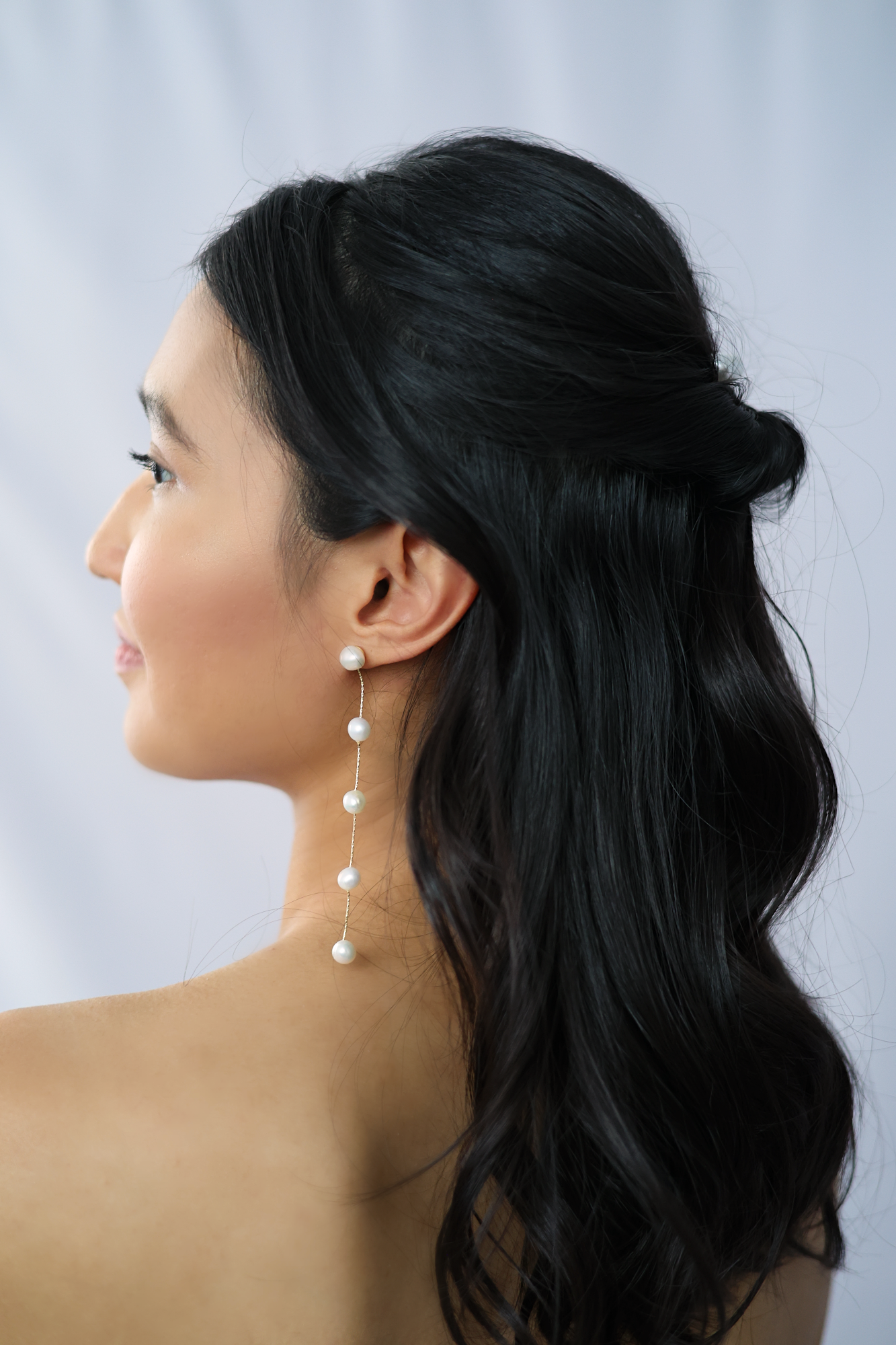 Fione Freshwater Pearl Earrings | Bone and Grey Bridal Accessories