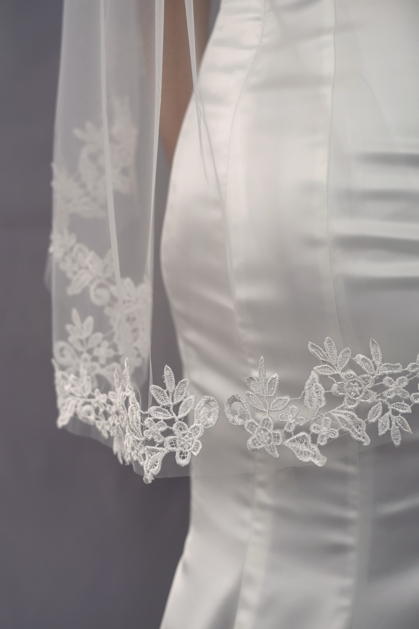 Penelope Lace Veil | Bone & Grey Bridal Accessories