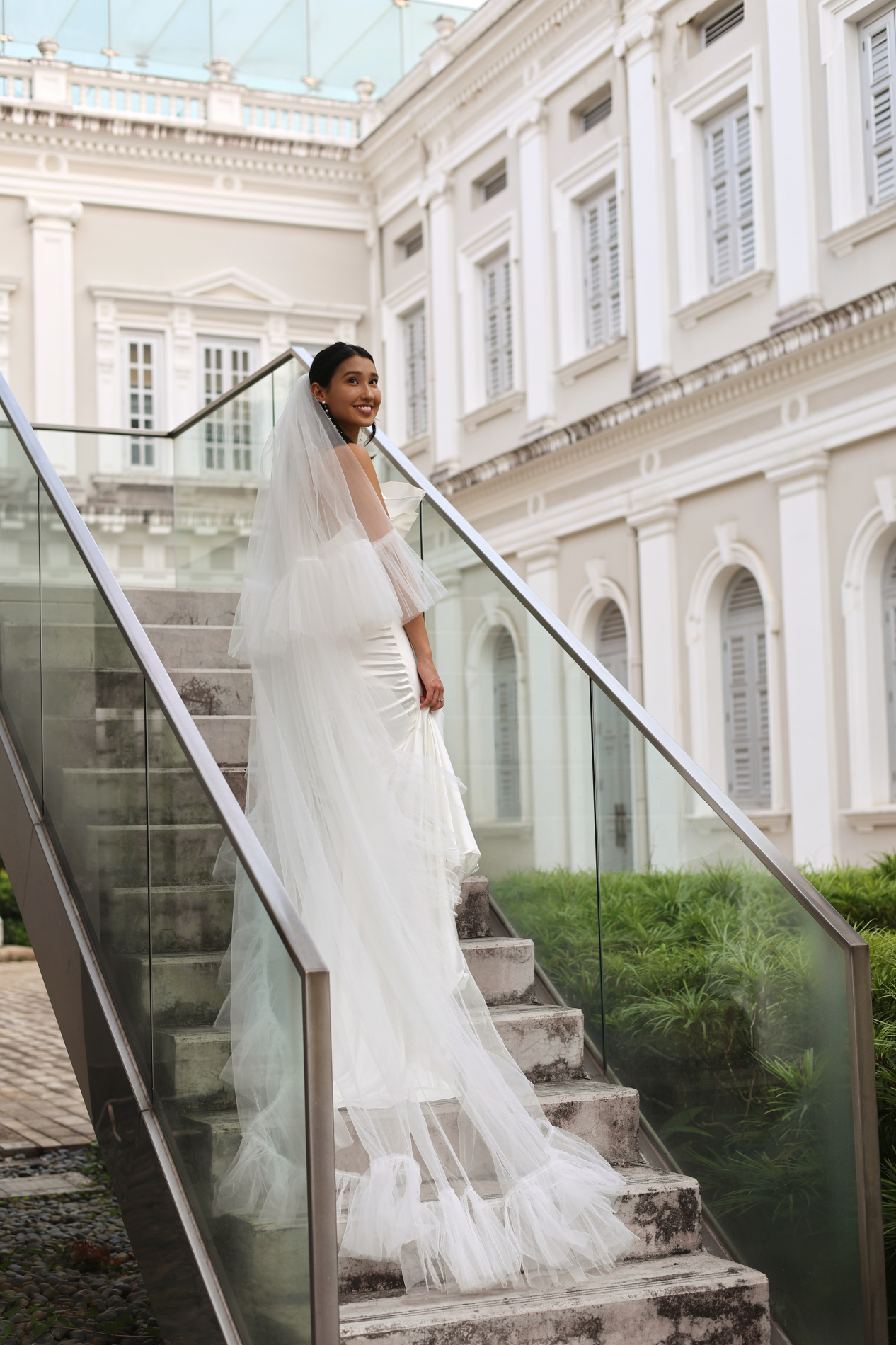 Amelia Frilly Veil | Bone & Grey Bridal Accessories