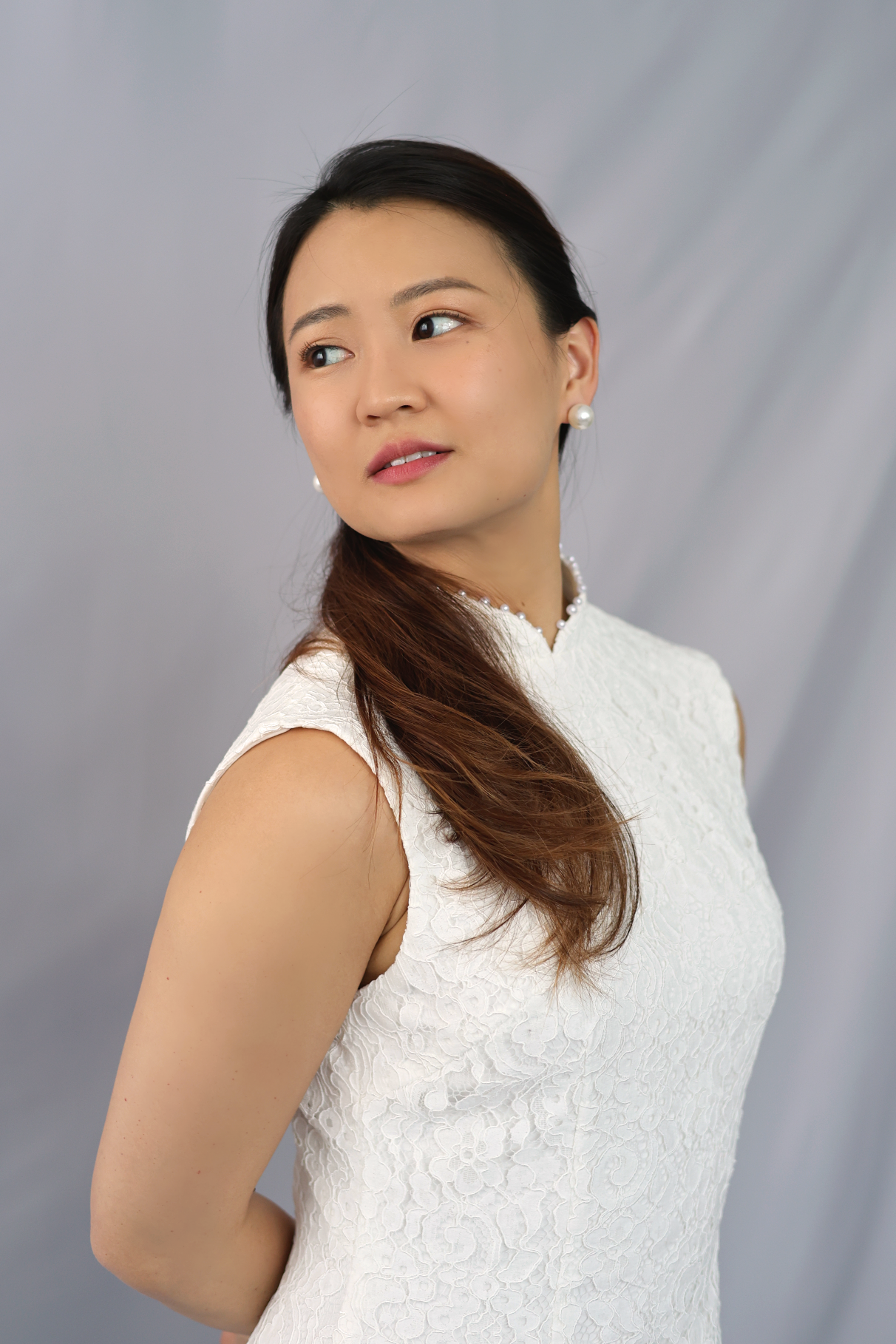 Mirine minimal lace qipao/ cheongsam dress | Bone and Grey Bridal