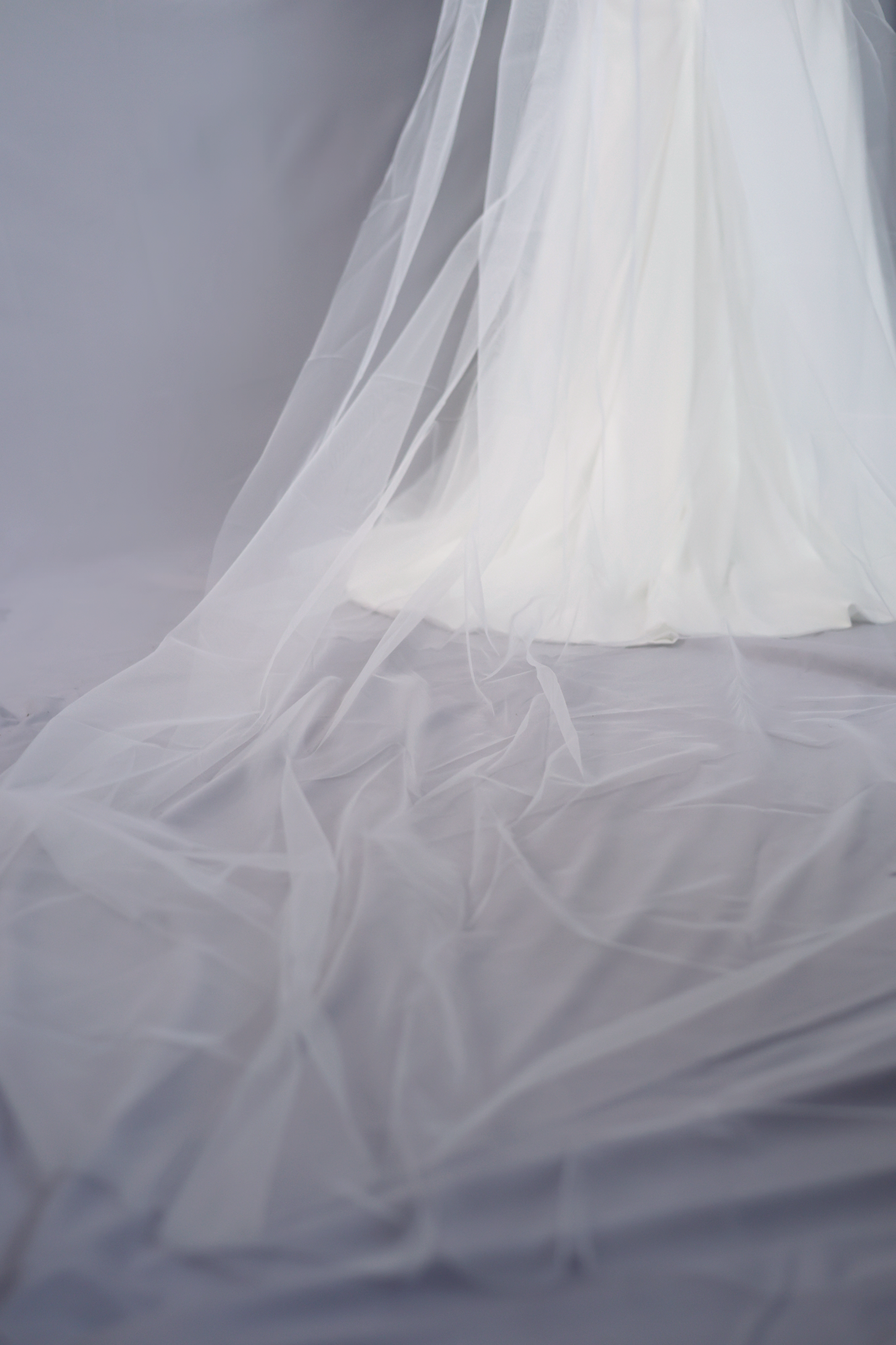 vIris Tulle Veil | Bone & Grey Bridal Accessories