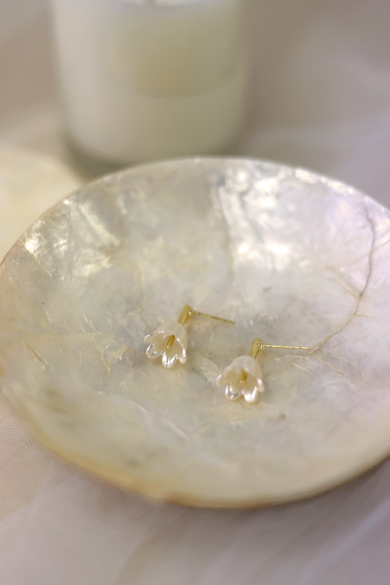 Daisy Floral Earrings | Bone and Grey Bridal Accessories