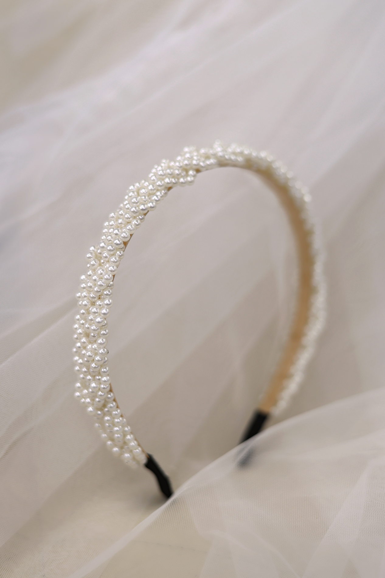 Blair Beaded Headband | Bone & Grey Bridal Accessories
