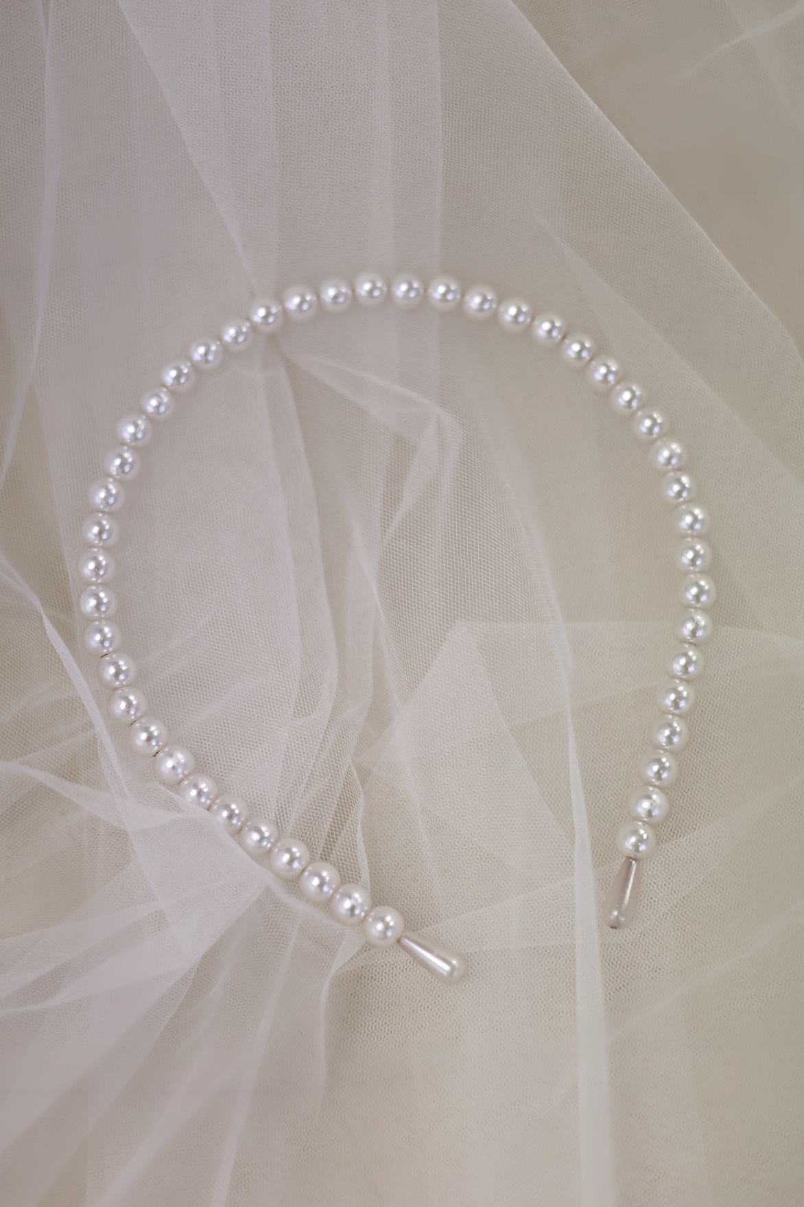 Cassie Pearl Headband | Bone & Grey Bridal Accessories