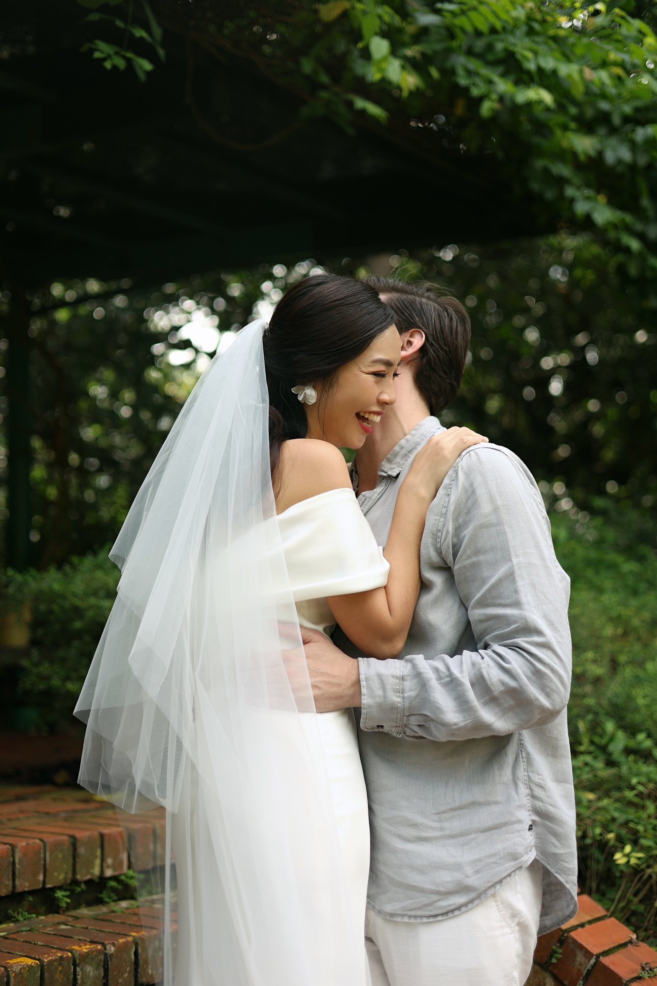 Chloe 2-tiered Tulle Cathedral Veil | Bone & Grey Bridal Accessories
