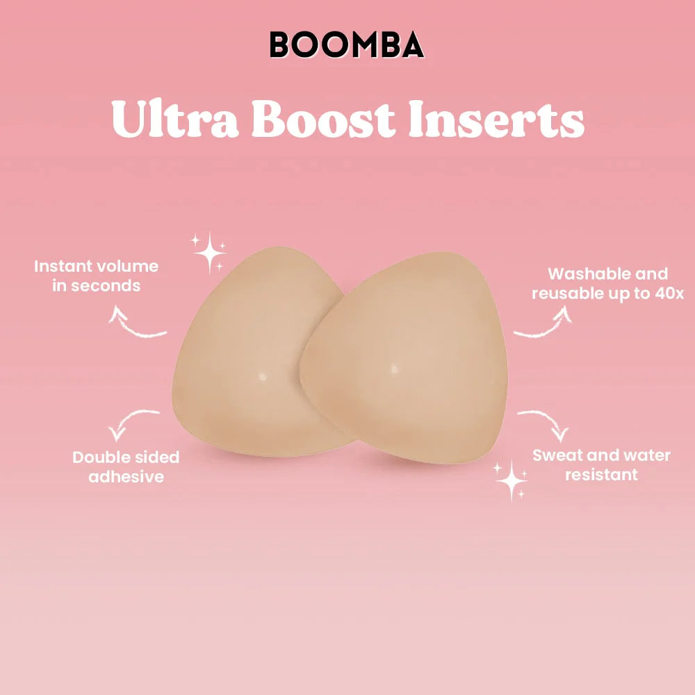 BOOMBA Ultra Boost Inserts | Bone & Grey Bridal | Padded Adhesive Inserts for Bridal Gowns Wedding Dresses Canada USA Singapore Australia UK