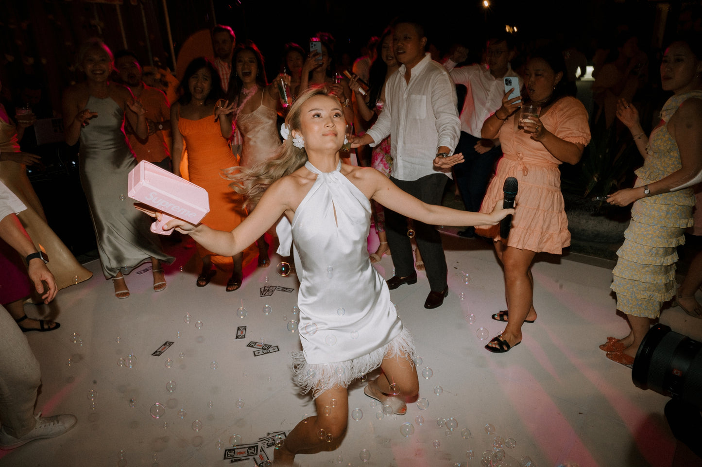 Joy Bridal Mini with Feather Trim | Bone & Grey Bridal | Wedding Afterparty Mini Dresses Online Canada USA Australia UK Singapore