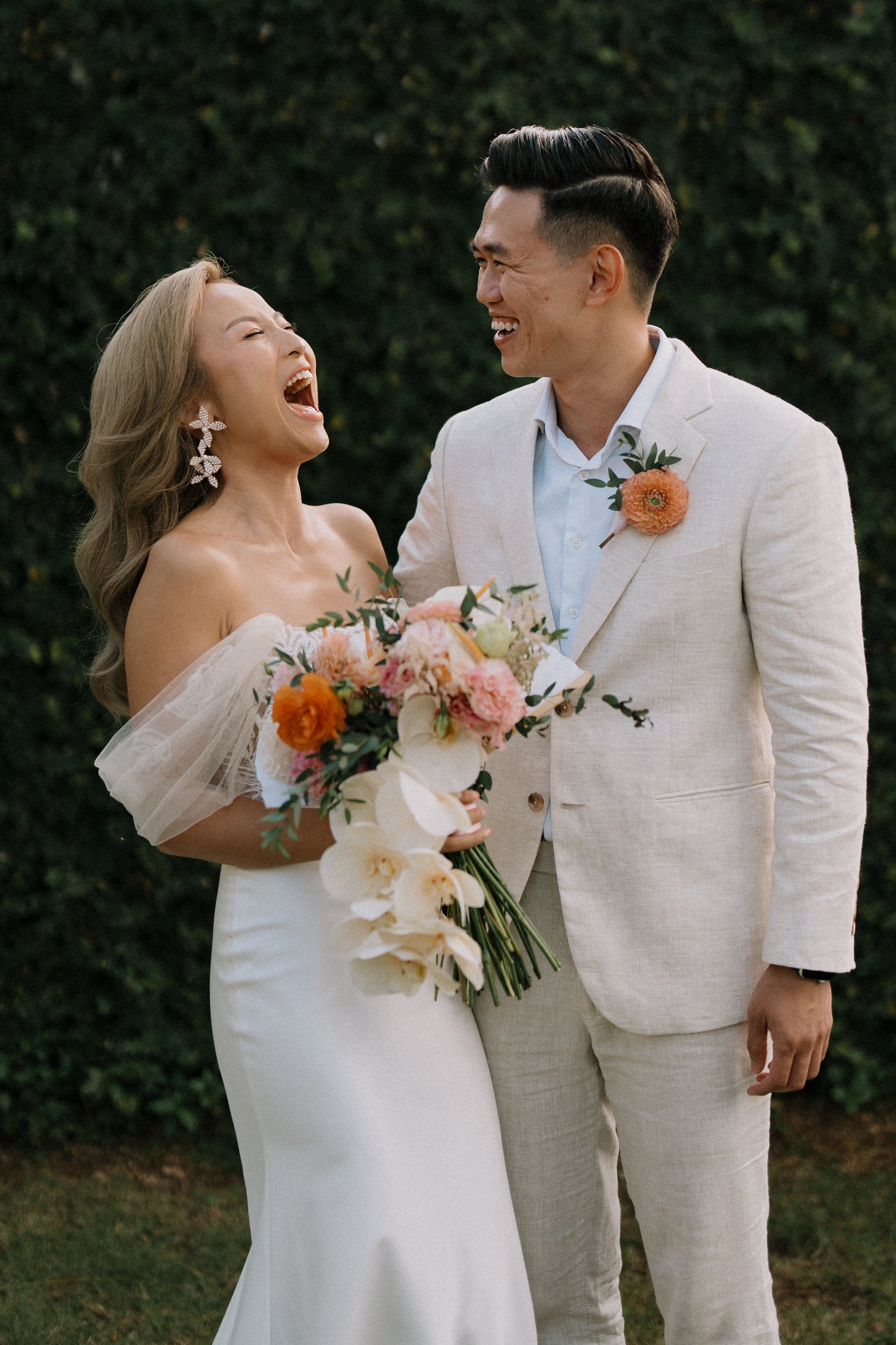 Halle Handmade Pearl Floral Earrings | Bone & Grey Bridal Accessories