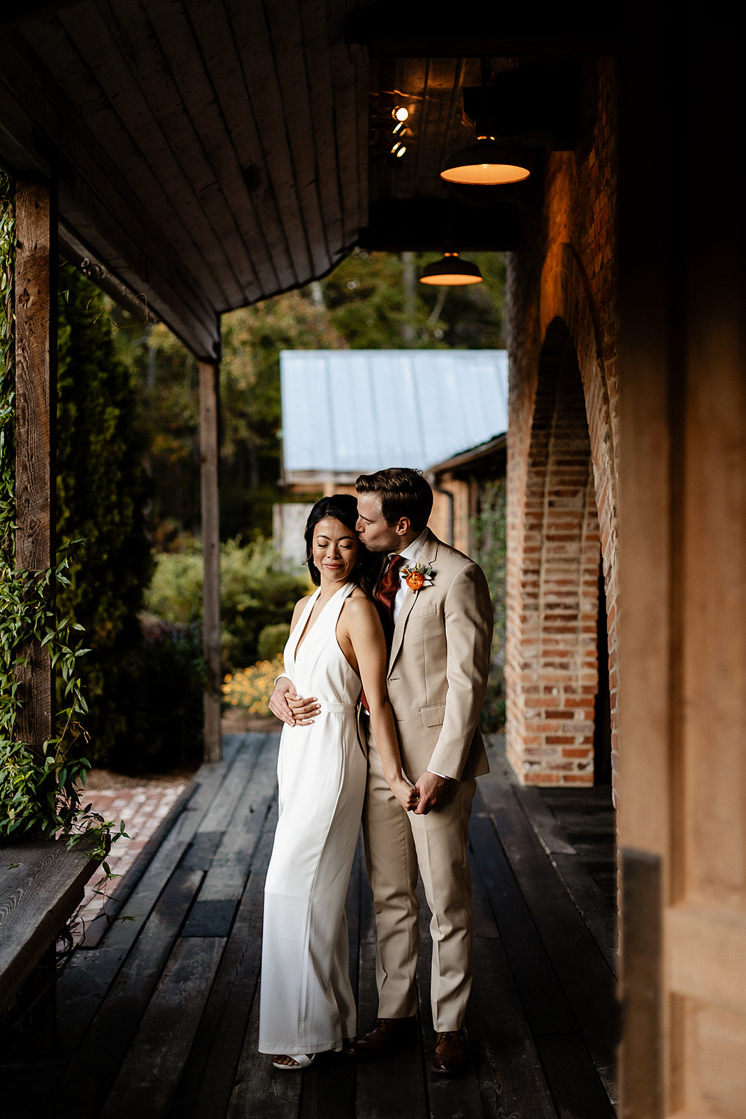 Jennifer Minimal Bridal Halter Jumpsuit | Bone and Grey Bridal | Minimal wedding jumpsuits online Singapore Canada USA