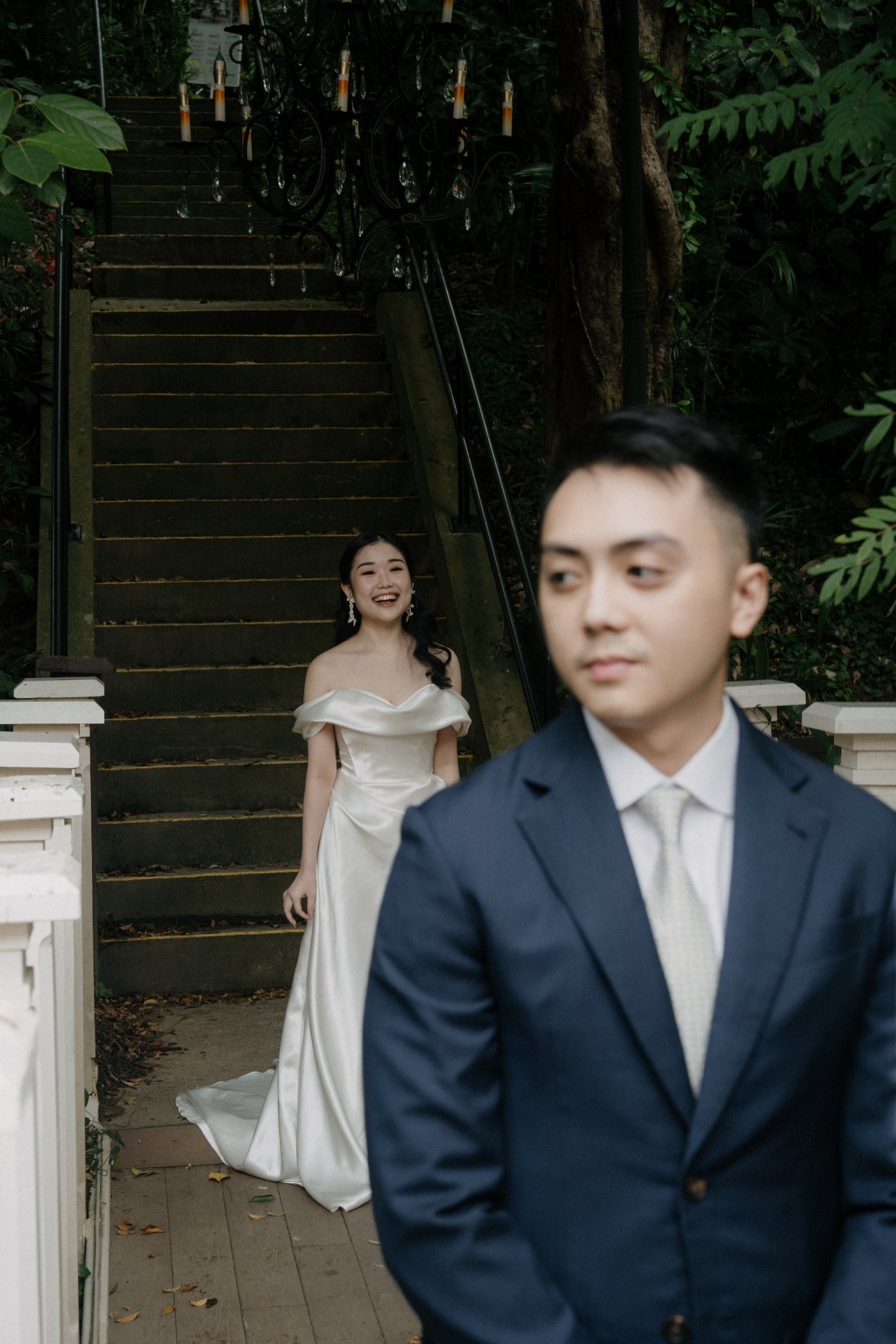 Sloane Off-the-Shoulder Ivory Satin A-Line Wedding Dress with Pockets | Bone and Grey Bridal | Affordable Minimal Wedding Dresses Online Canada USA Singapore