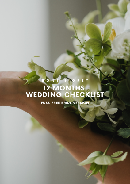 12-month Wedding Planning Checklist | Bone and Grey Bridal