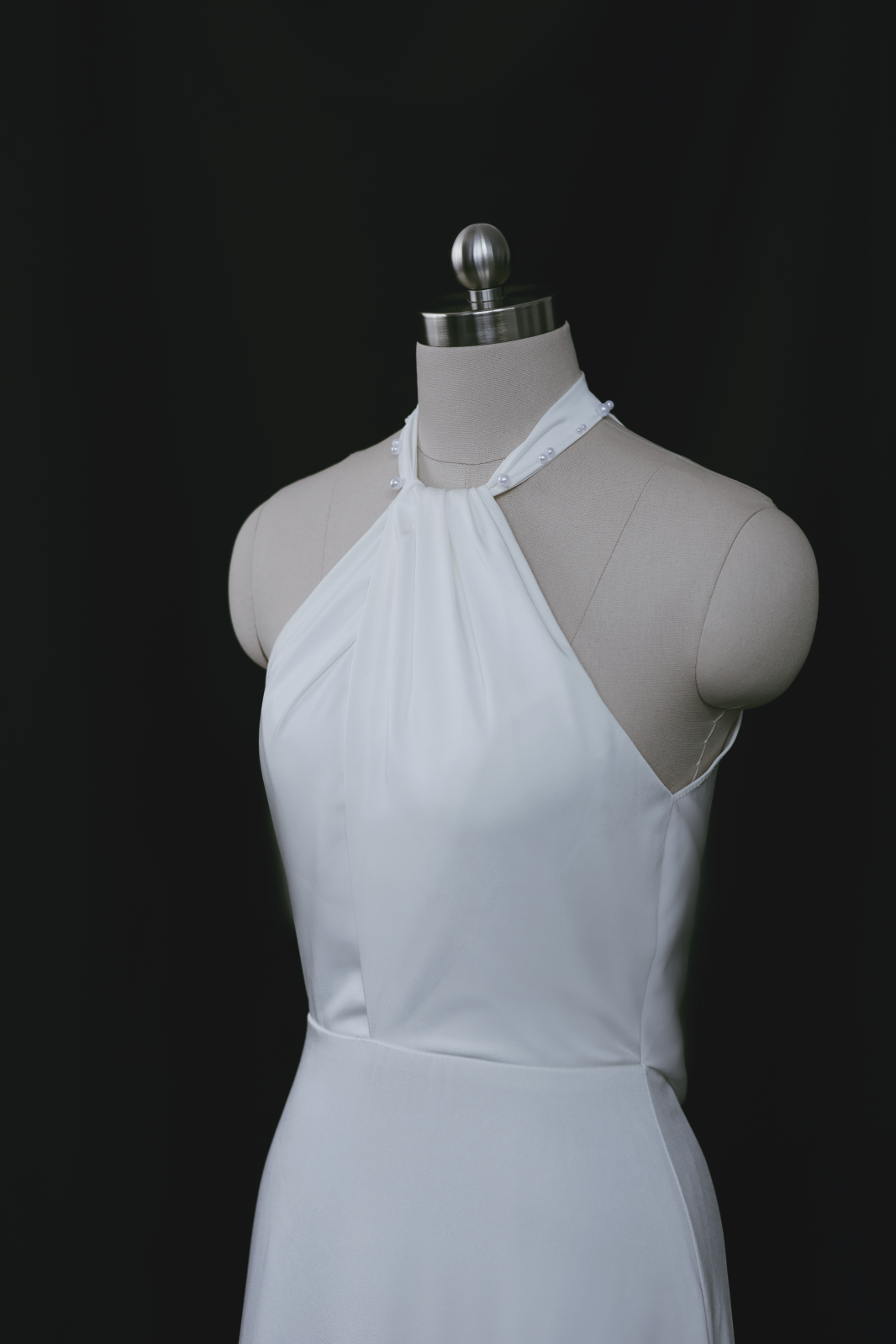 Melody Halter Column Wedding Dress | Bone and Grey Bridal | Minimal Affordable wedding dresses online Canada Singapore USA