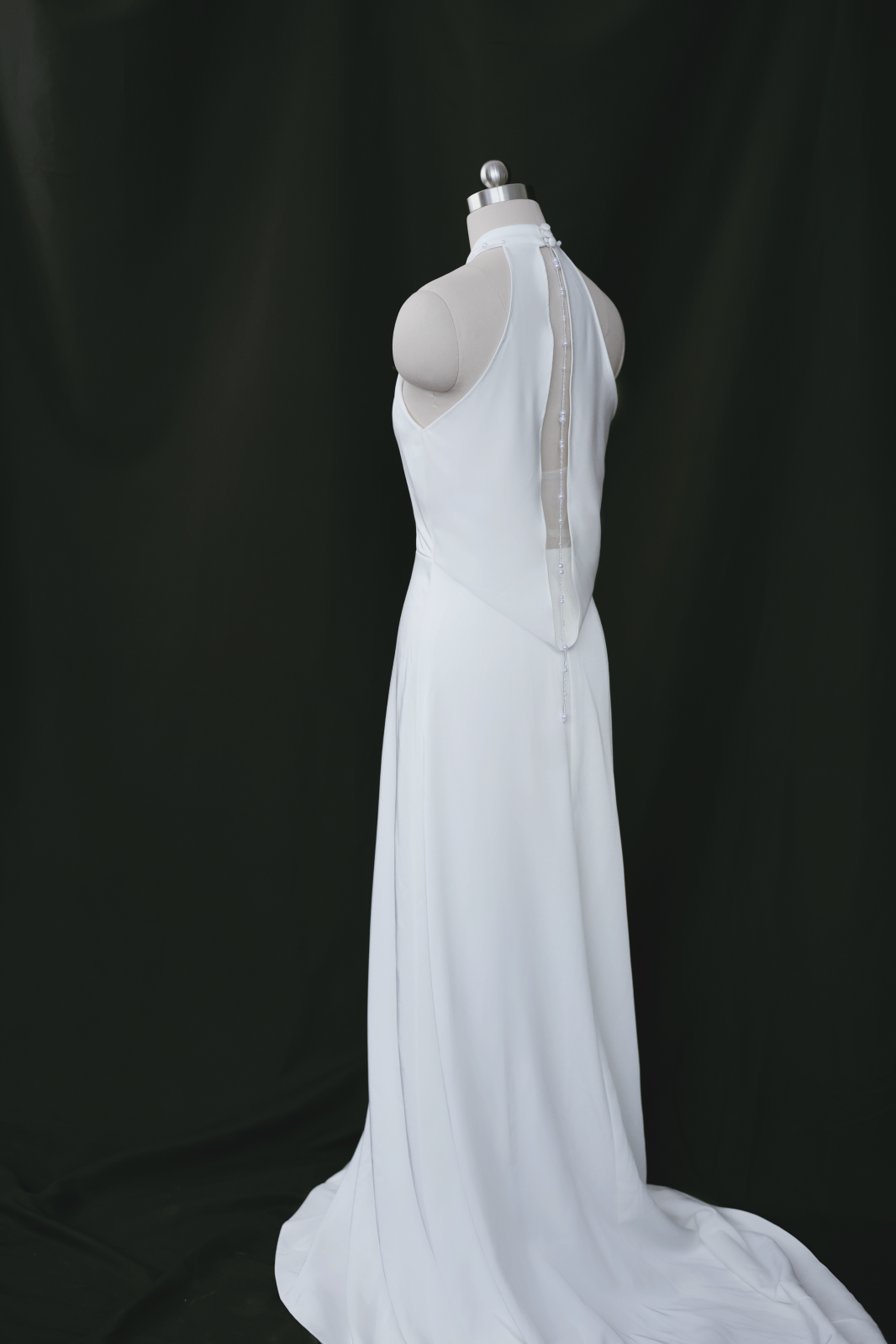 Melody Halter Column Wedding Dress | Bone and Grey Bridal | Minimal Affordable wedding dresses online Canada Singapore USA