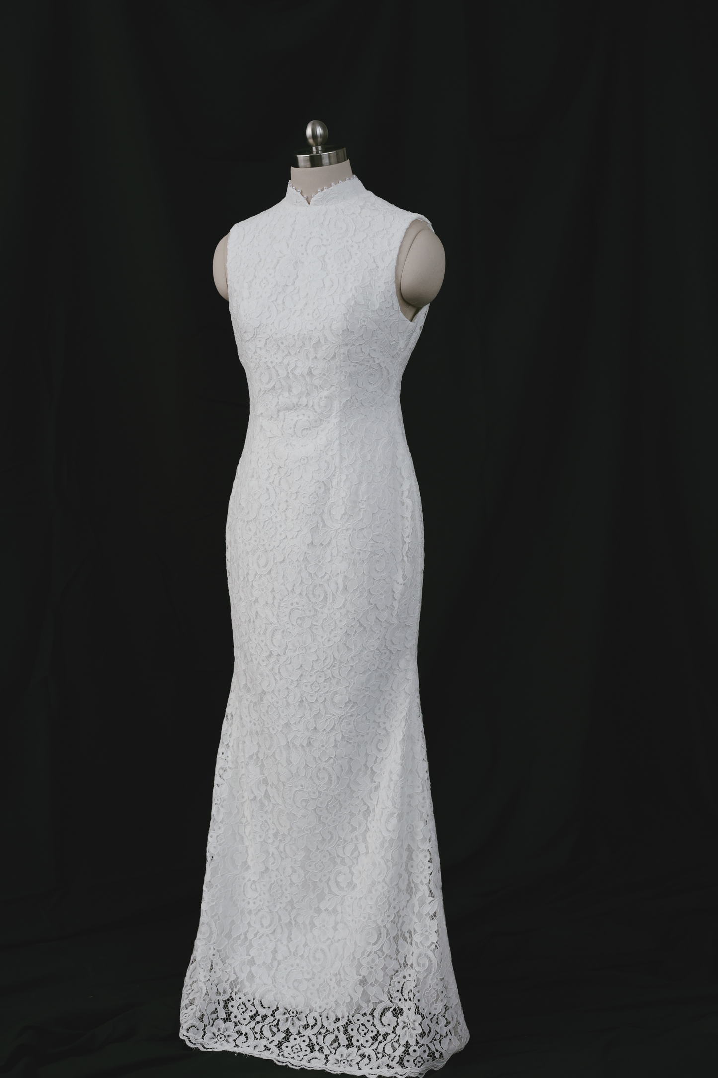 Mirine minimal lace qipao/ cheongsam dress | Bone and Grey Bridal