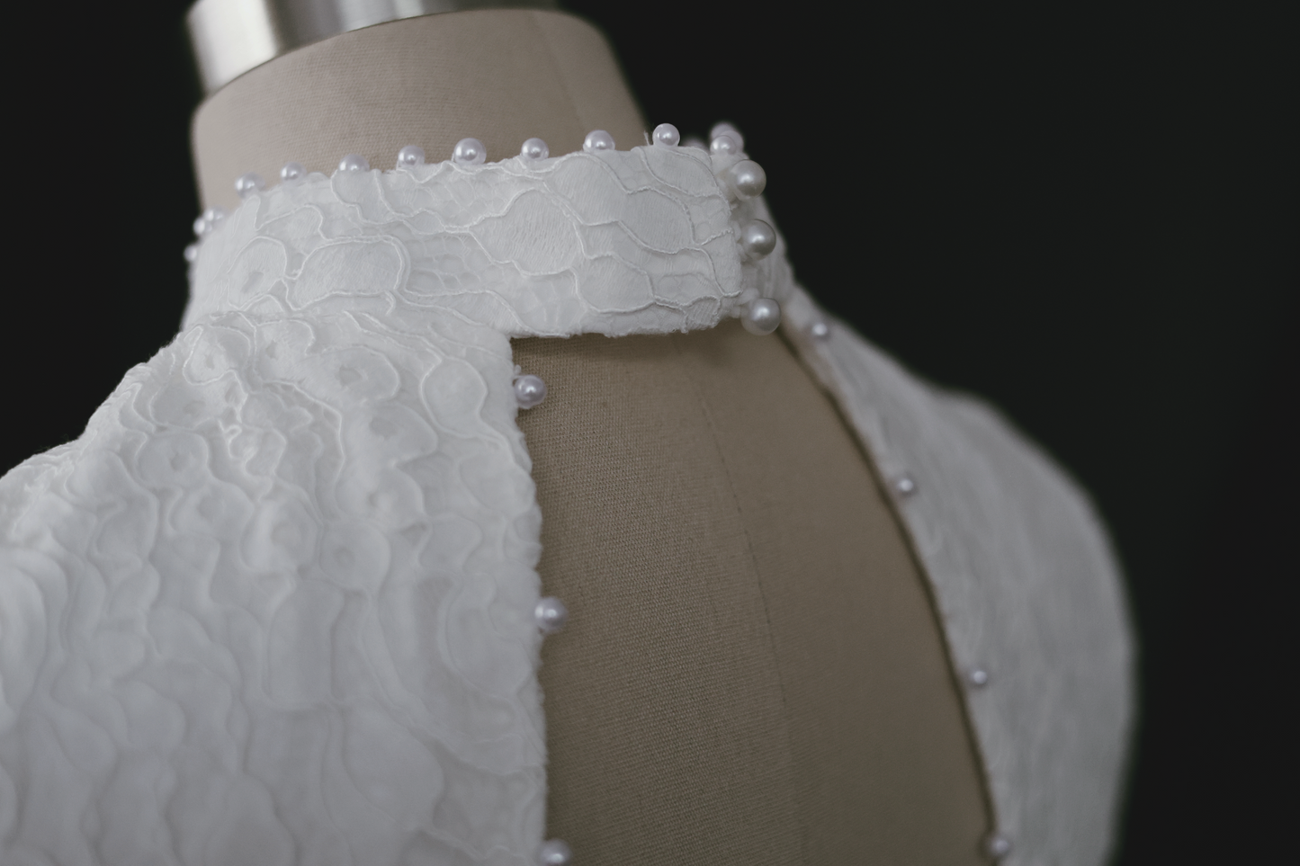Mirine minimal lace qipao/ cheongsam dress | Bone and Grey Bridal
