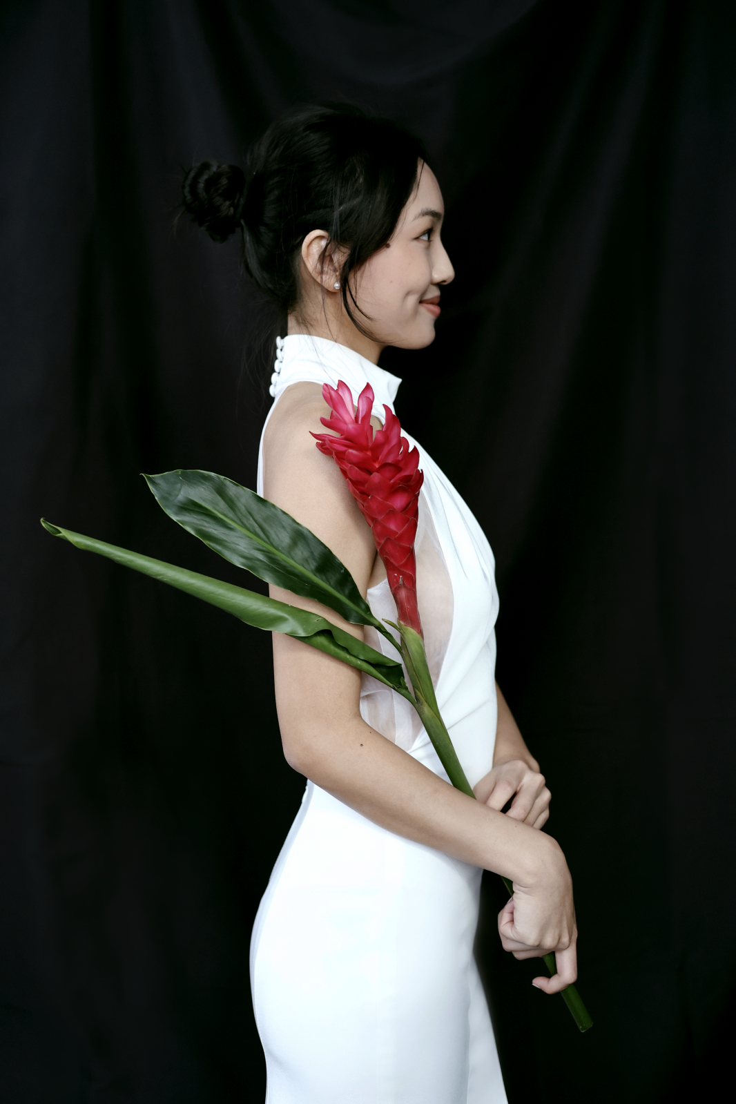 Shelly Halter Crepe Open Back Wedding Dress | Bone and Grey Bridal | Affordable minimal wedding dresses online Canada Singapore USA