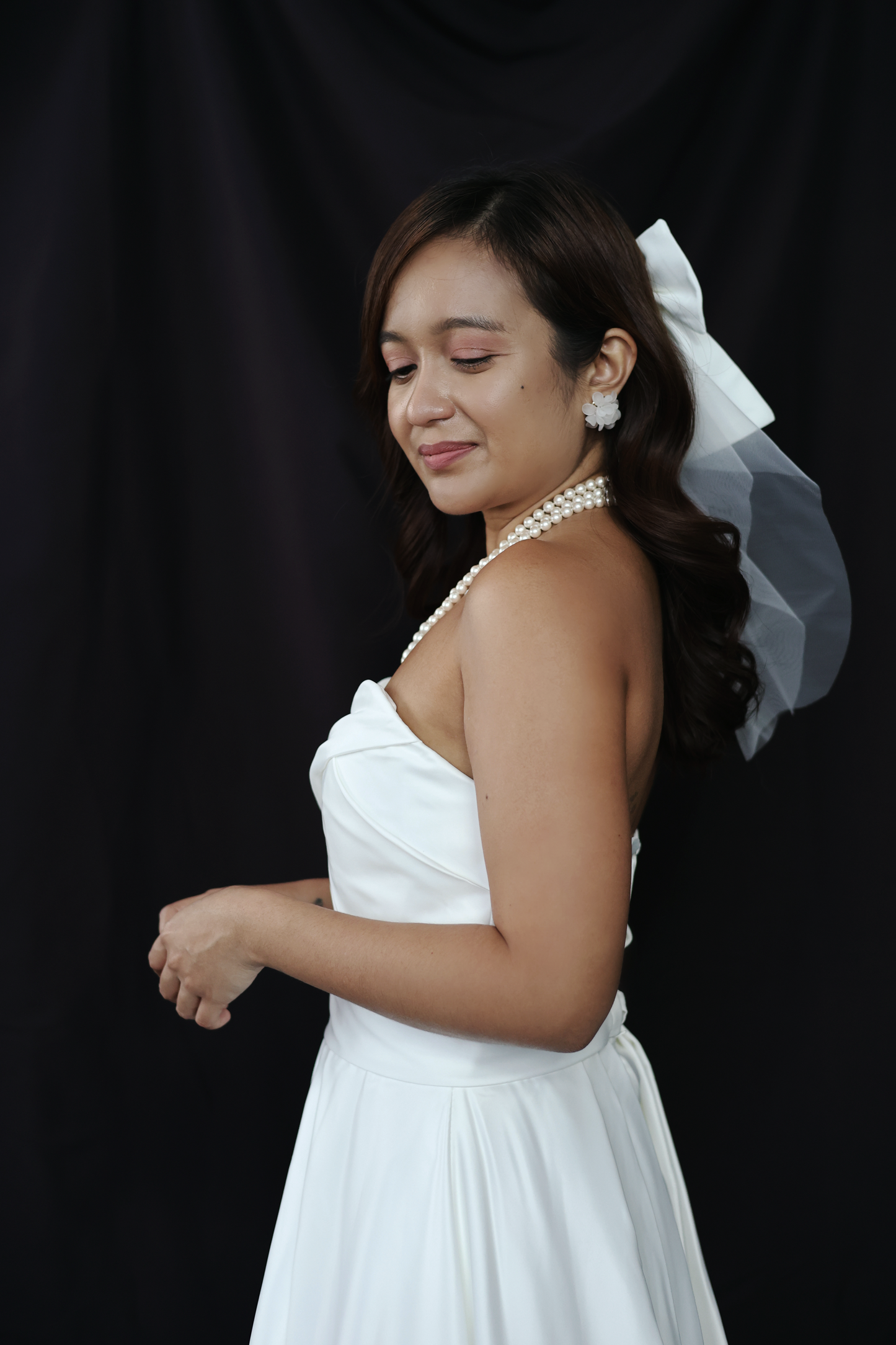 Jane Satin Sweetheart A-Line Jumpsuit Wedding Dress | Bone and Grey Bridal | Minimal wedding dresses online Singapore Canada USA