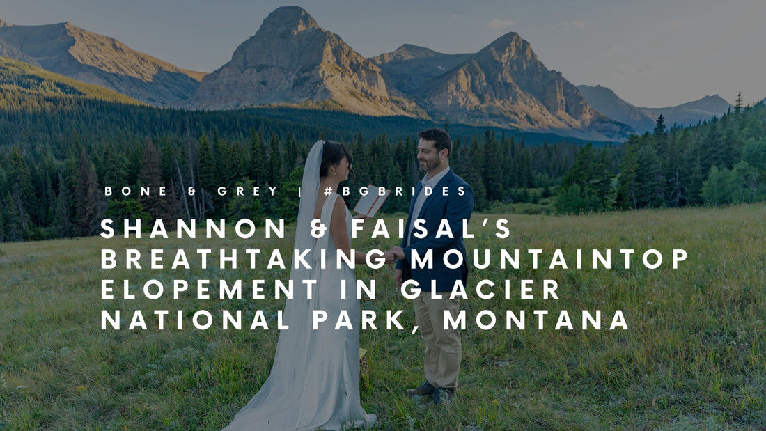 Shannon & Faisal’s Mountaintop Elopement in Glacier National Park, Montana | Bone and Grey Bridal #BGBrides