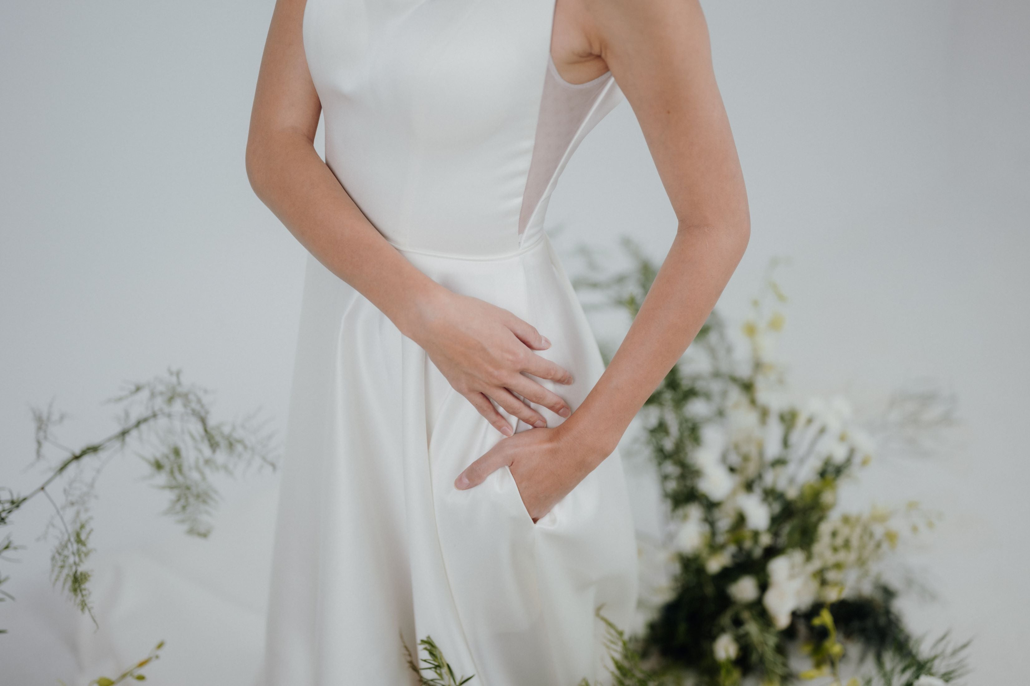 A-Line Minimal Wedding Gowns | Bone and Grey Bridal