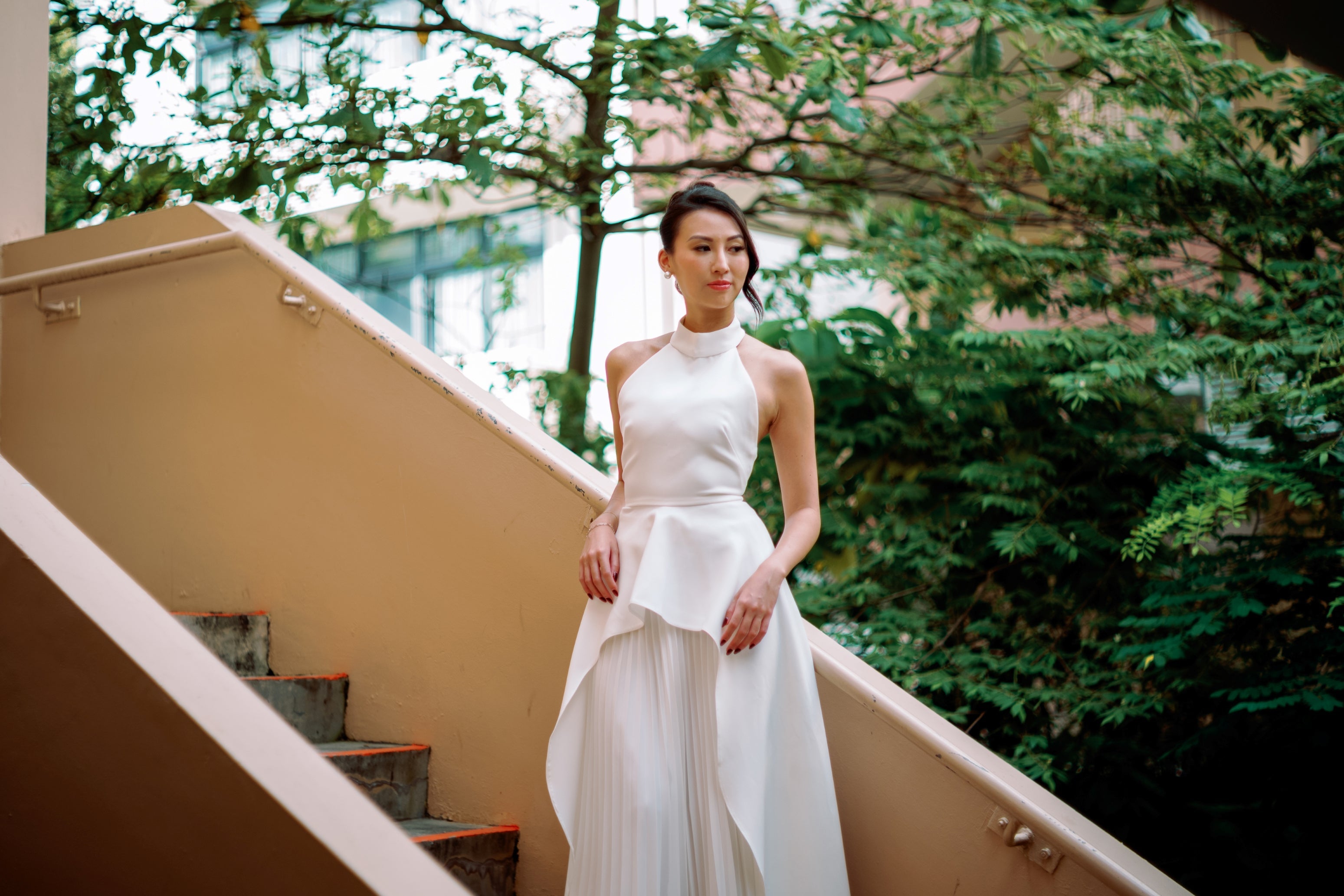 Minimalist Halter & High Neckline Wedding Dresses | Bone and Grey Bridal | Affordable Customizable Dresses Online Australia Canada US UK Singapore