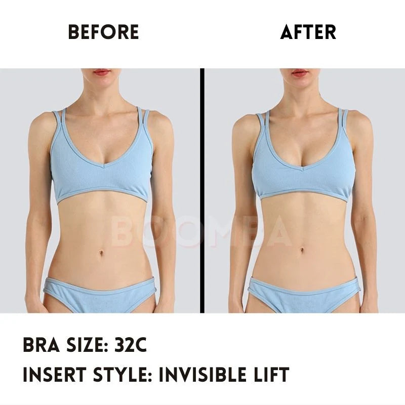 BOOMBA Invisible Lift Inserts | Bone & Grey Bridal | Wedding Bra Accessories Padded Adhesive Inserts for Bridal Gowns Wedding Dresses Canada USA Singapore Australia UK