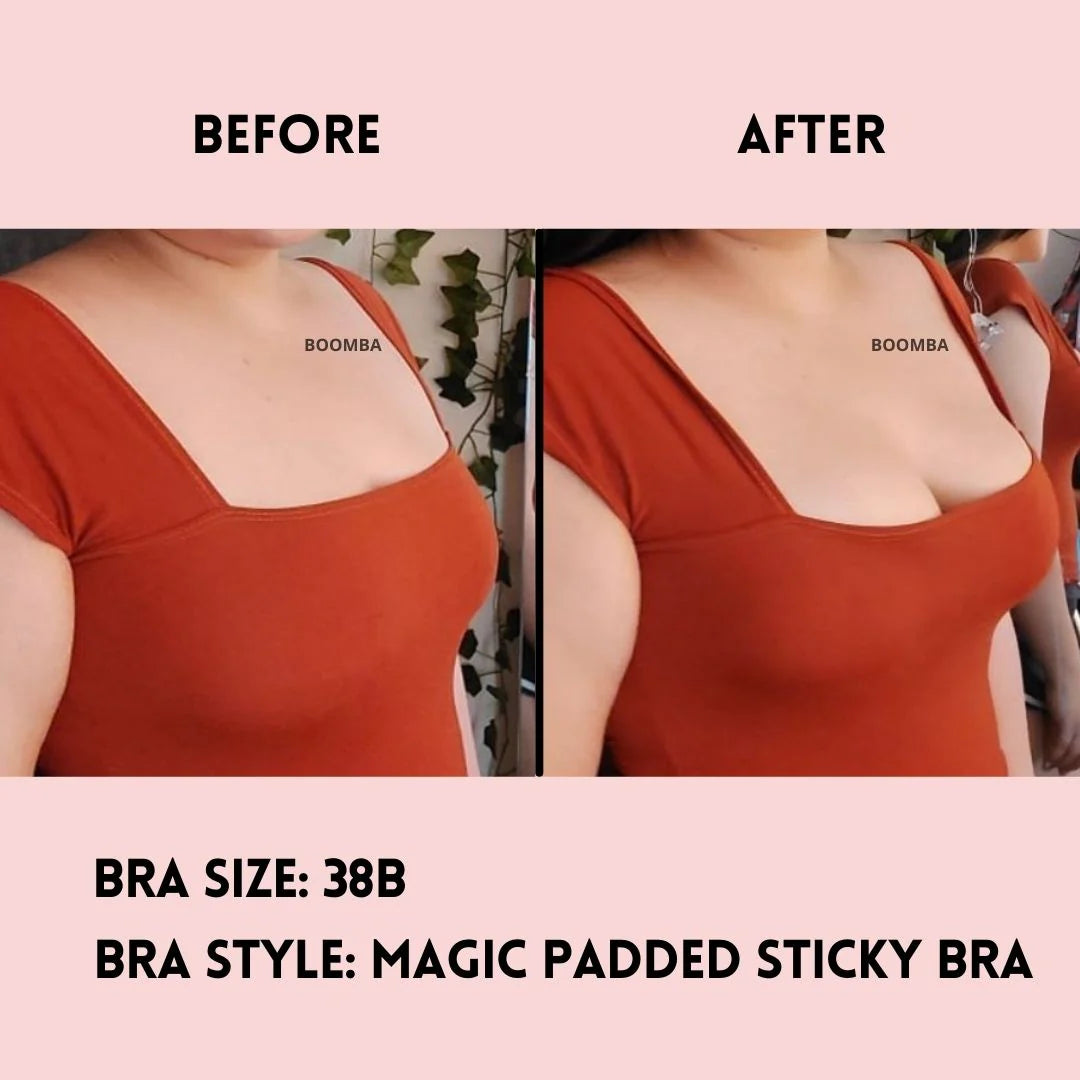 BOOMBA Magic Padded Sticky Bra | Bone & Grey Bridal | Wedding Bra Accessories Padded Adhesive Inserts for Bridal Gowns Wedding Dresses Canada USA Singapore Australia UK