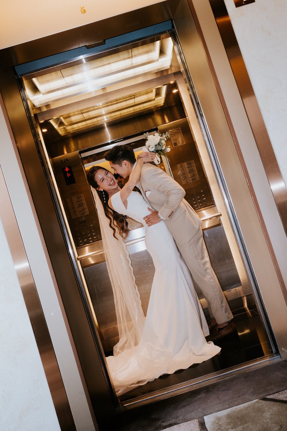 Blake Sweetheart Off-the-Shoulder Column Wedding Gown with Slit | Bone and Grey Bridal | Affordable Simple Bridal Gowns Online Canada USA Singapore