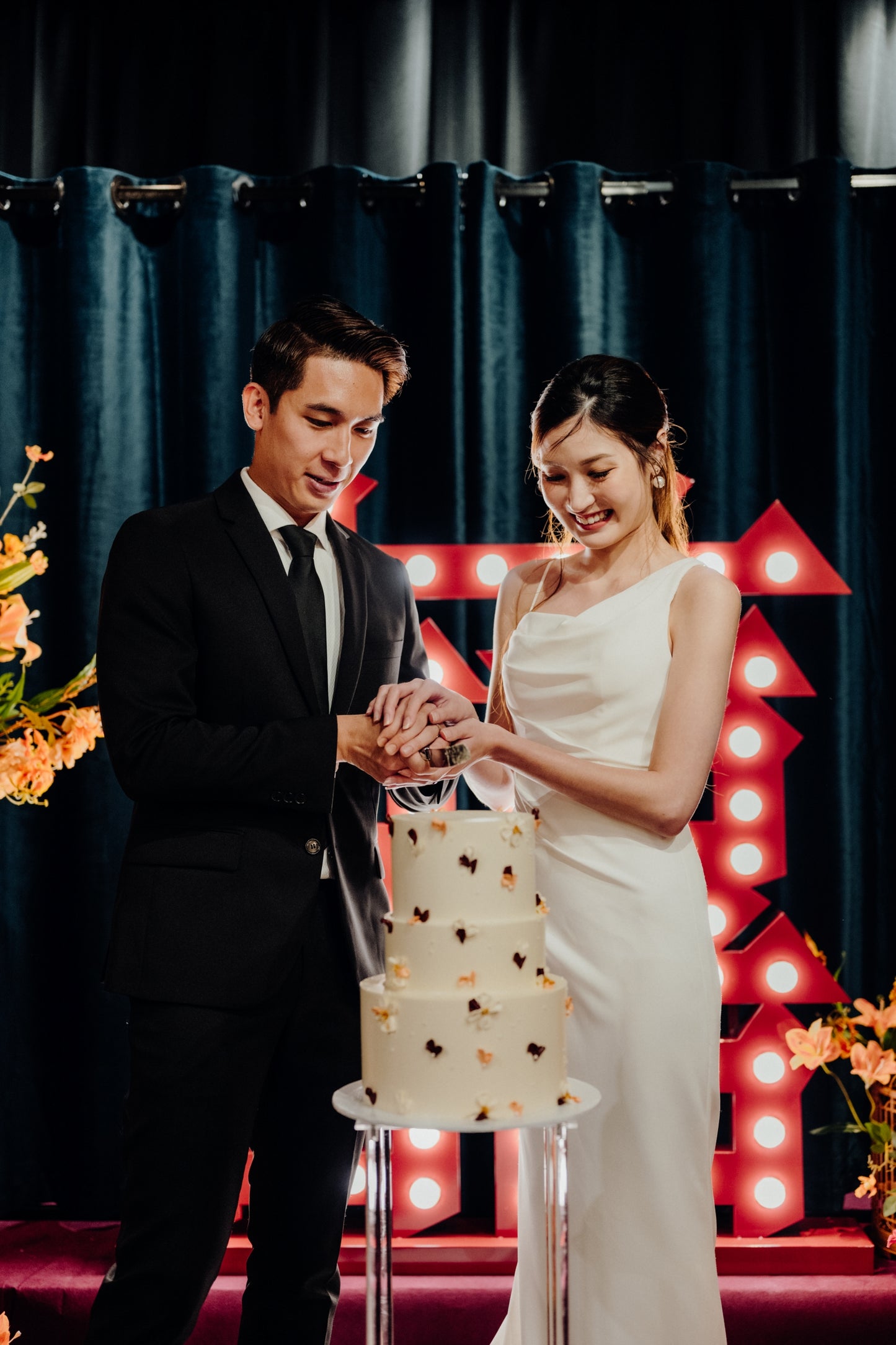 Bree Asymmetric Column Crepe Wedding Dress | Bone and Grey Bridal | Affordable minimal wedding dresses online Canada Singapore USA