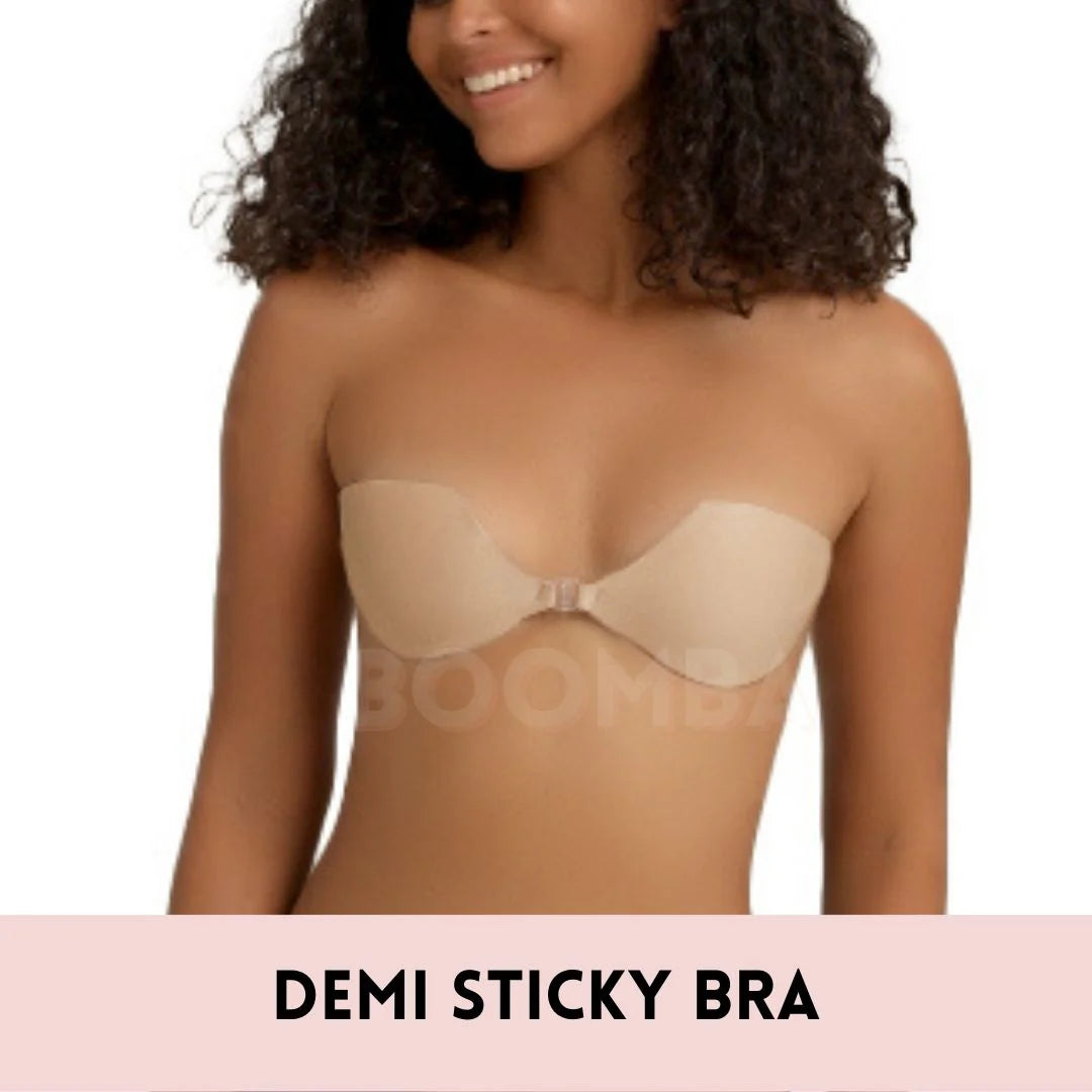 BOOMBA Demi Sticky Bra | Bone & Grey Bridal | Wedding Bra Accessories Padded Adhesive Inserts for Bridal Gowns Wedding Dresses Canada USA Singapore Australia UK