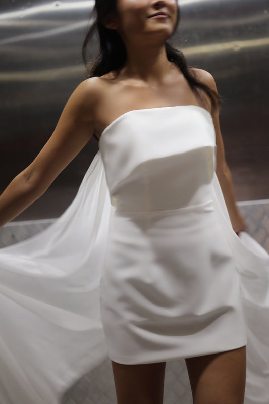 Dalia Bridal Mini Set | Bone & Grey Bridal | Wedding Afterparty Mini Dresses Online Canada USA Australia UK Singapore