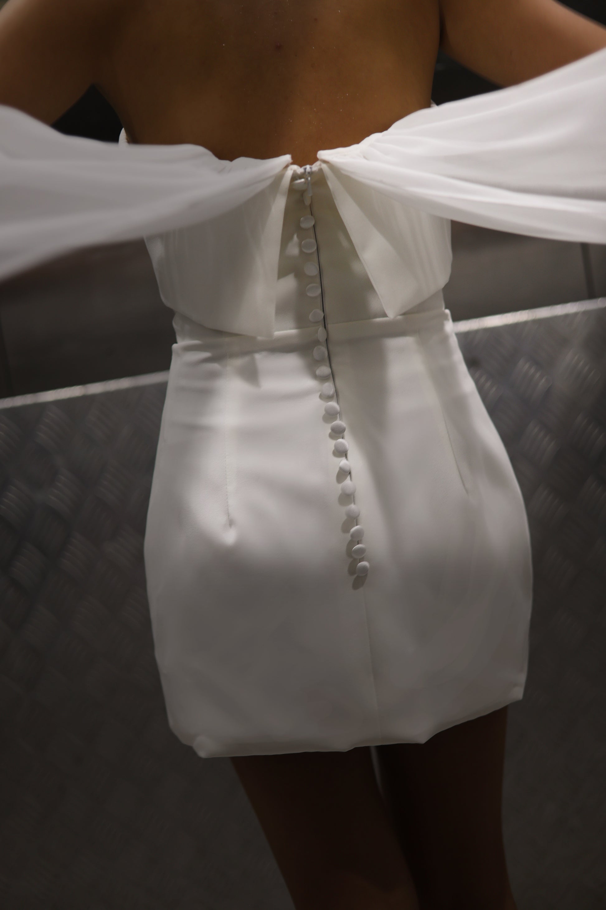 Dalia Bridal Mini Set | Bone & Grey Bridal | Wedding Afterparty Mini Dresses Online Canada USA Australia UK Singapore