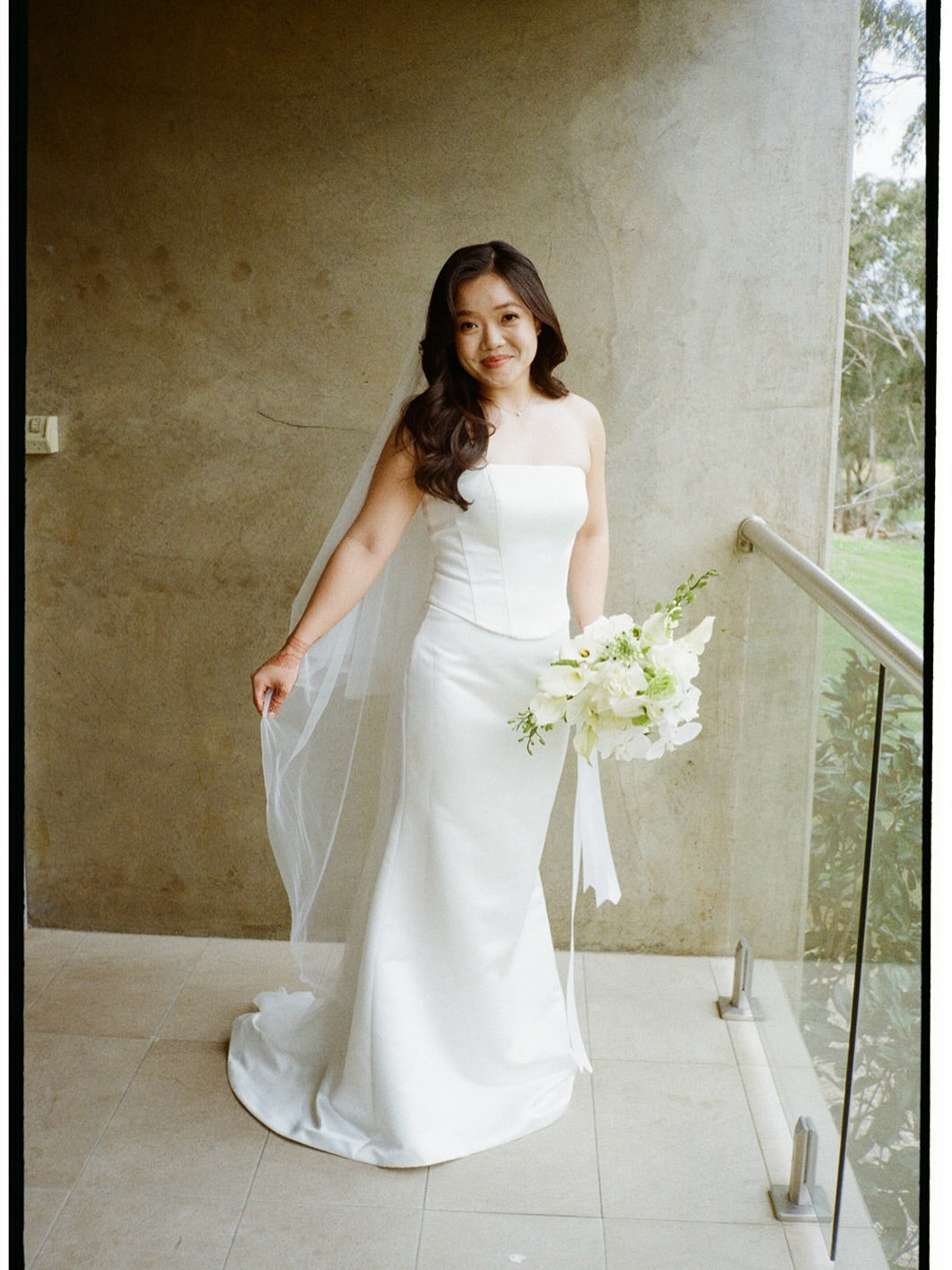 Hannah Satin Corset & Fit and Flare Skirt 2-Piece Set | Bone and Grey Bridal | Affordable Simple Bridal Gowns Online Canada USA Singapore