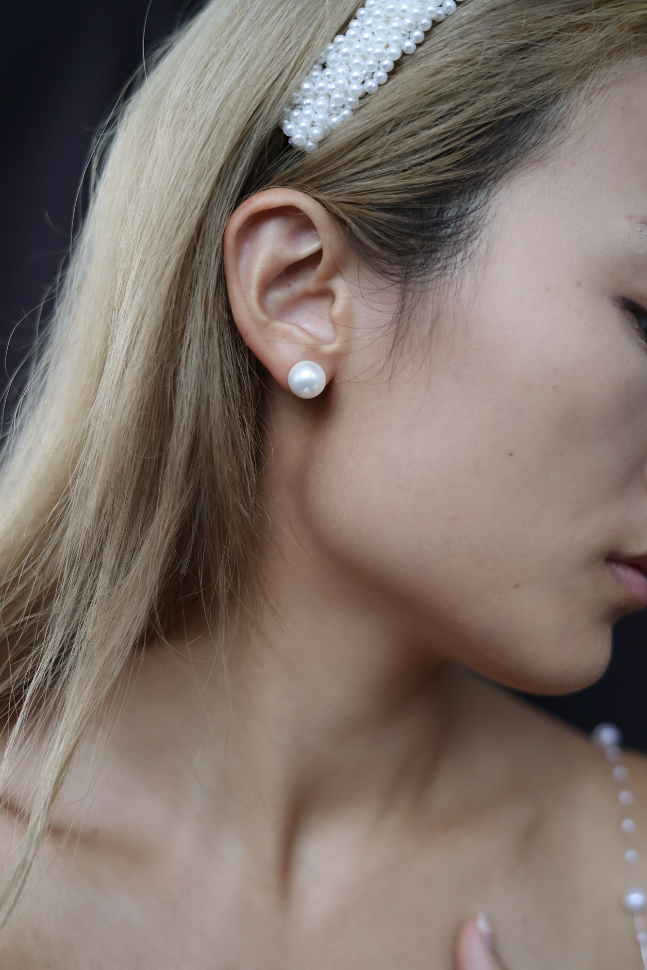 Pearl Stud Earrings | Bone and Grey Accessories
